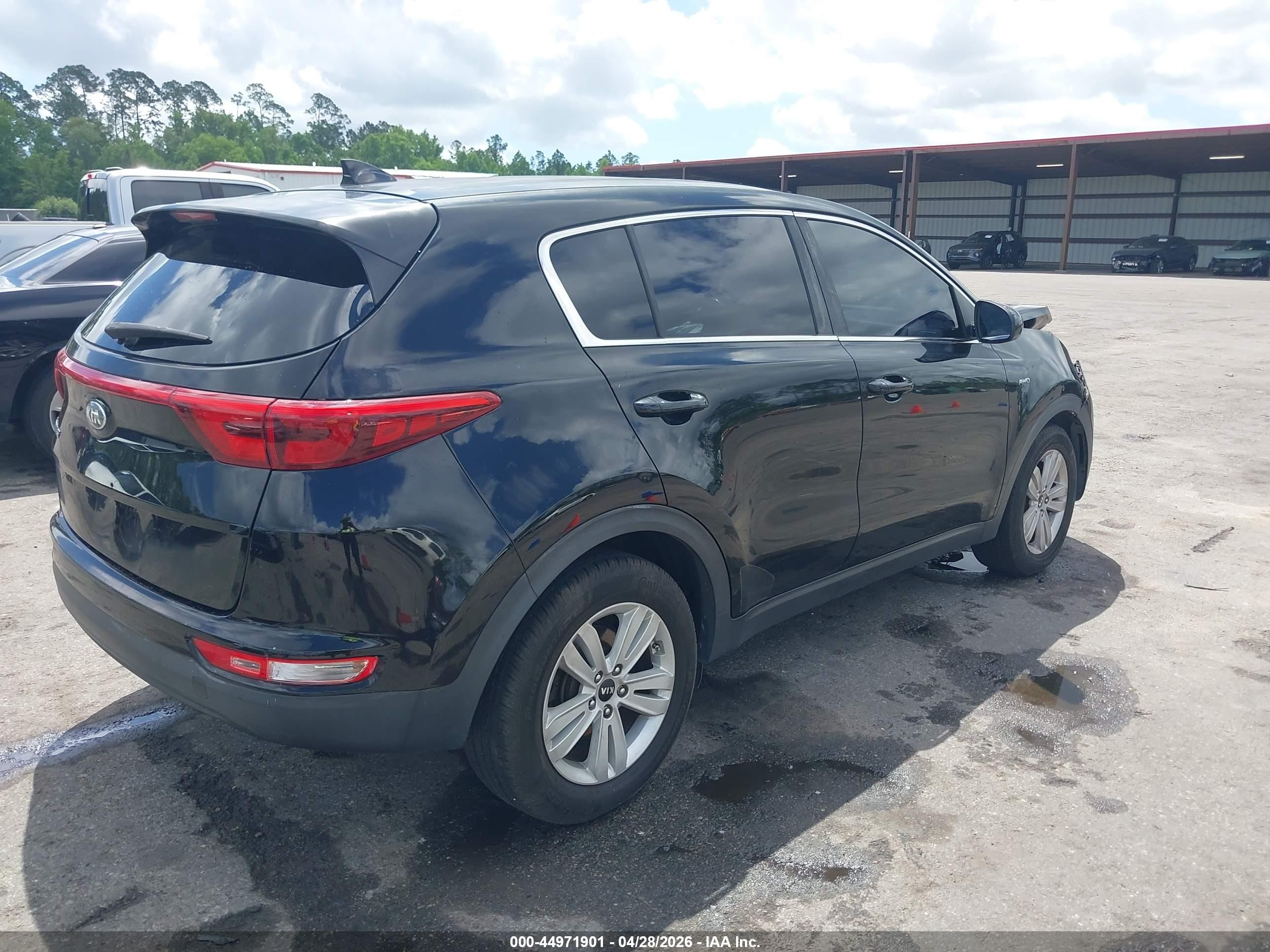 2017 Kia Sportage Lx Black vin: KNDPMCAC6H7070716