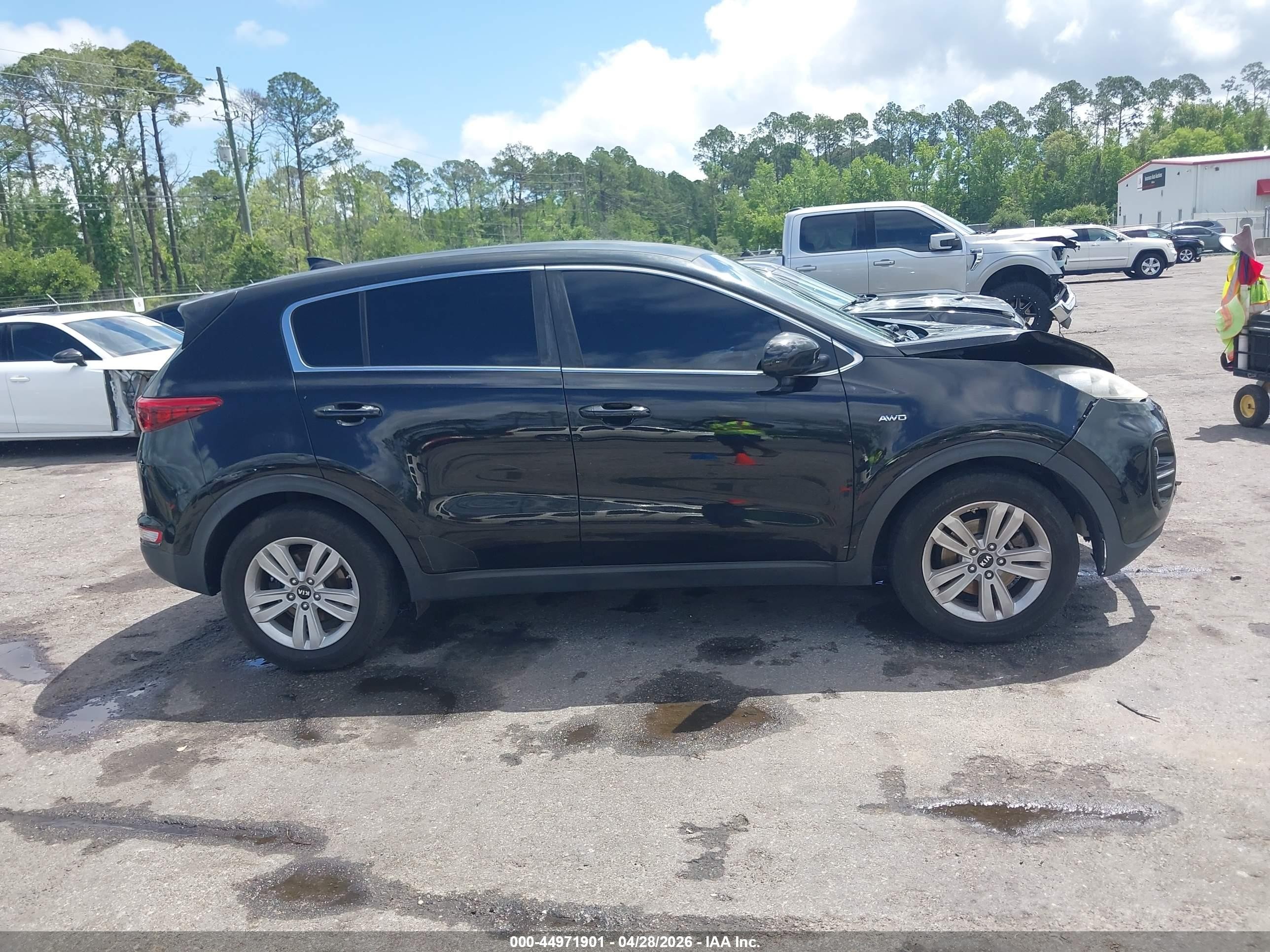 2017 Kia Sportage Lx Black vin: KNDPMCAC6H7070716