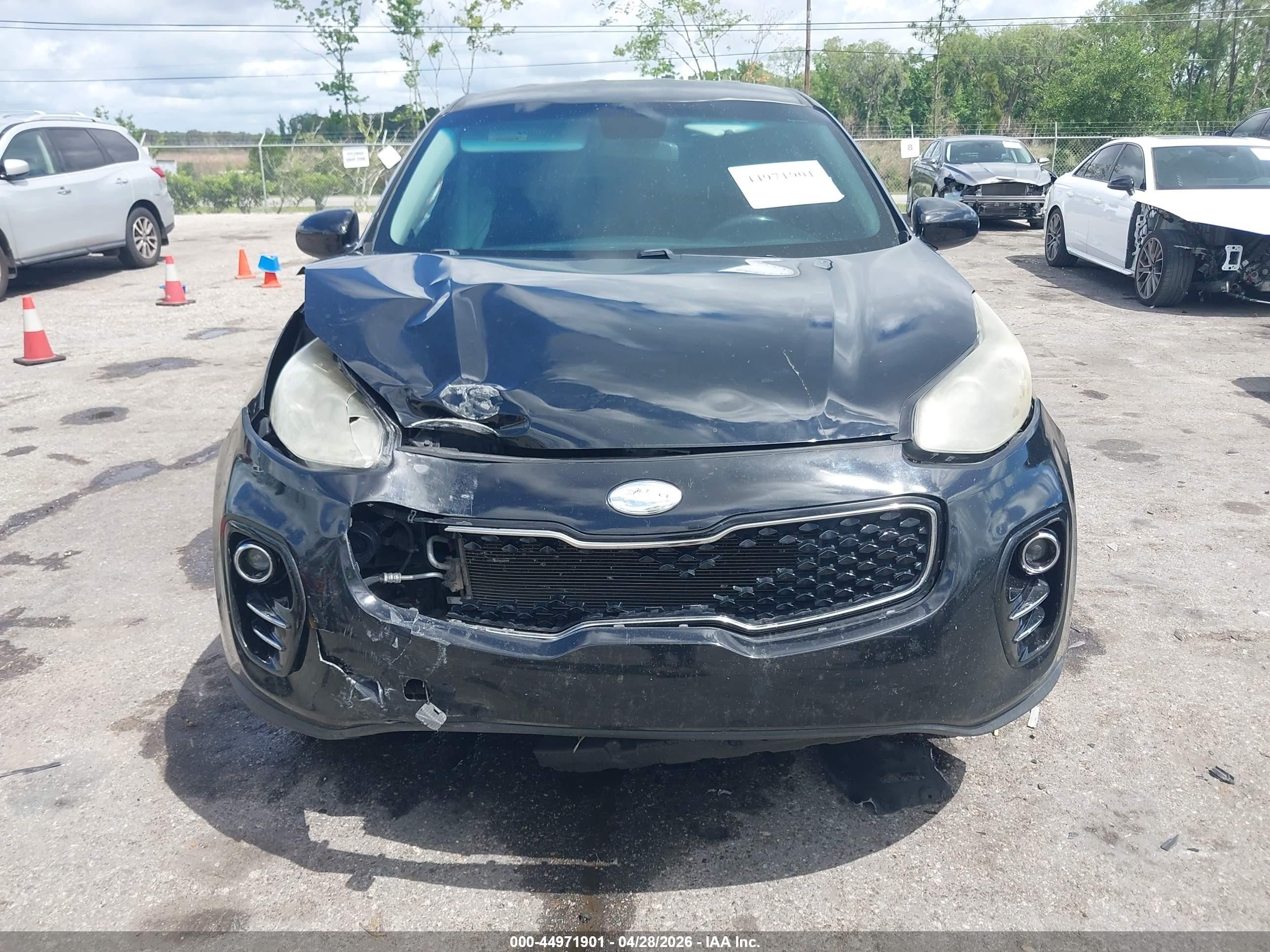 2017 Kia Sportage Lx Black vin: KNDPMCAC6H7070716