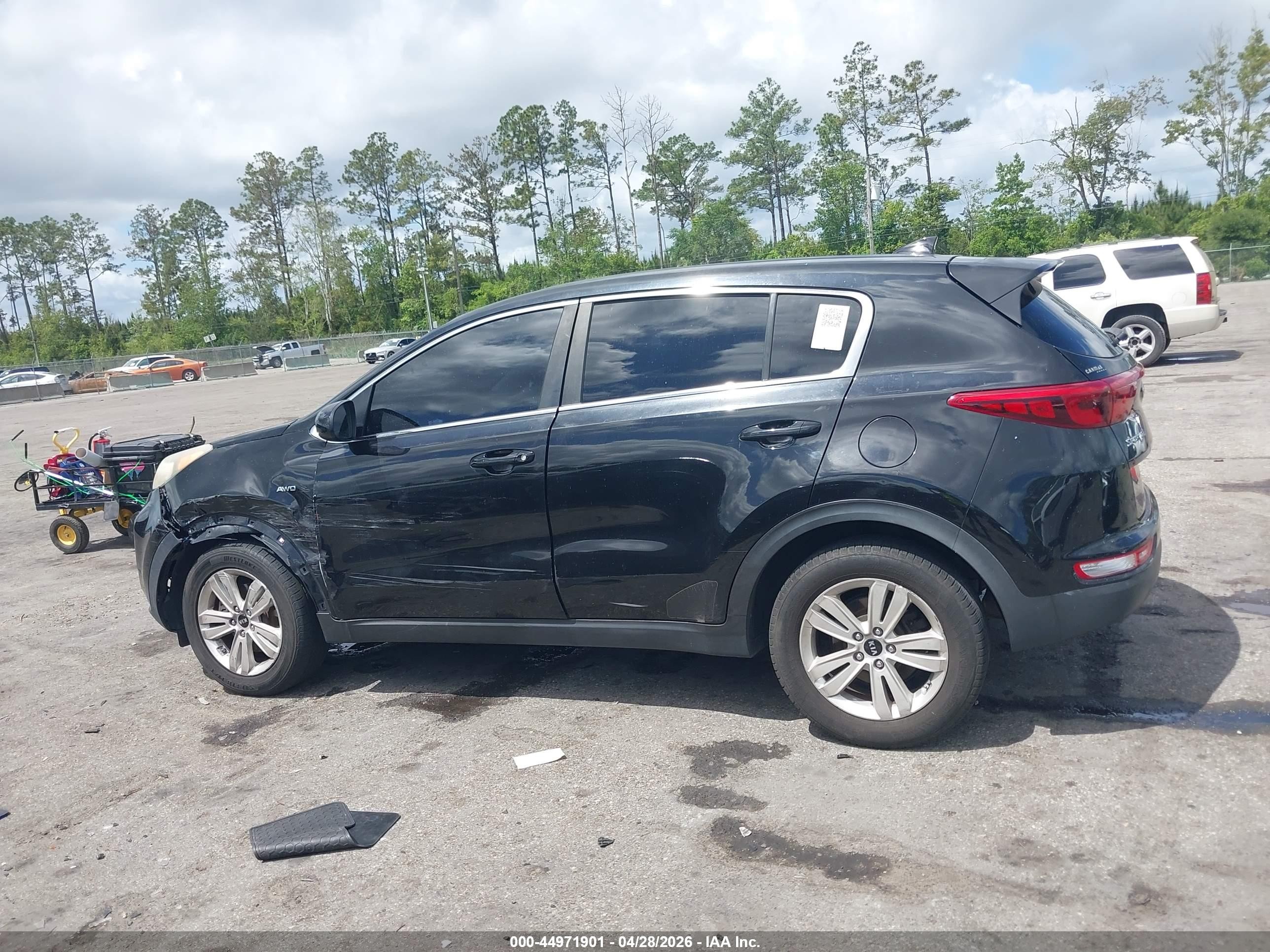 2017 Kia Sportage Lx Black vin: KNDPMCAC6H7070716
