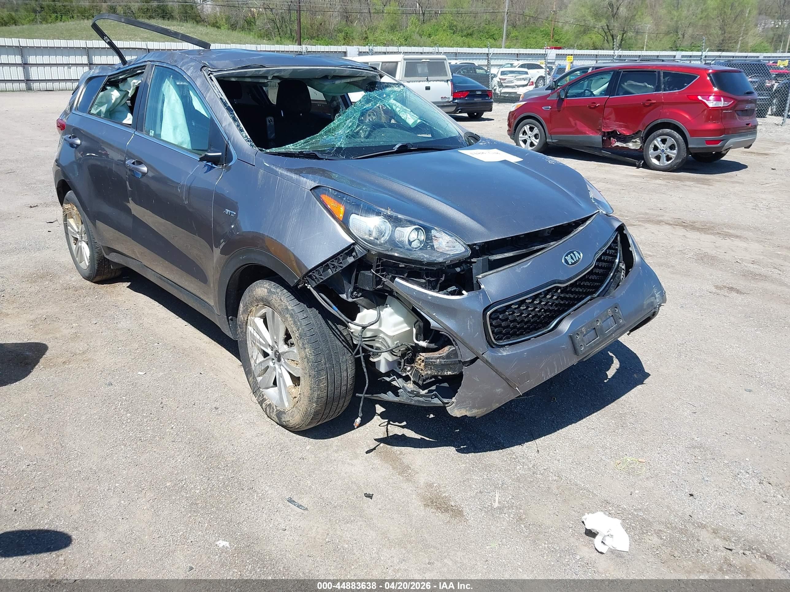 2017 Kia Sportage Lx Gray vin: KNDPMCAC6H7128212