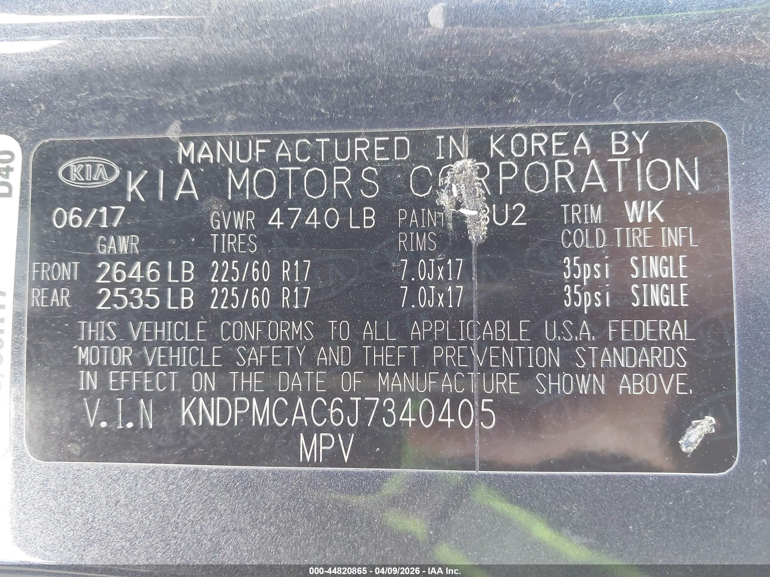 2018 Kia Sportage Lx Blue vin: KNDPMCAC6J7340405
