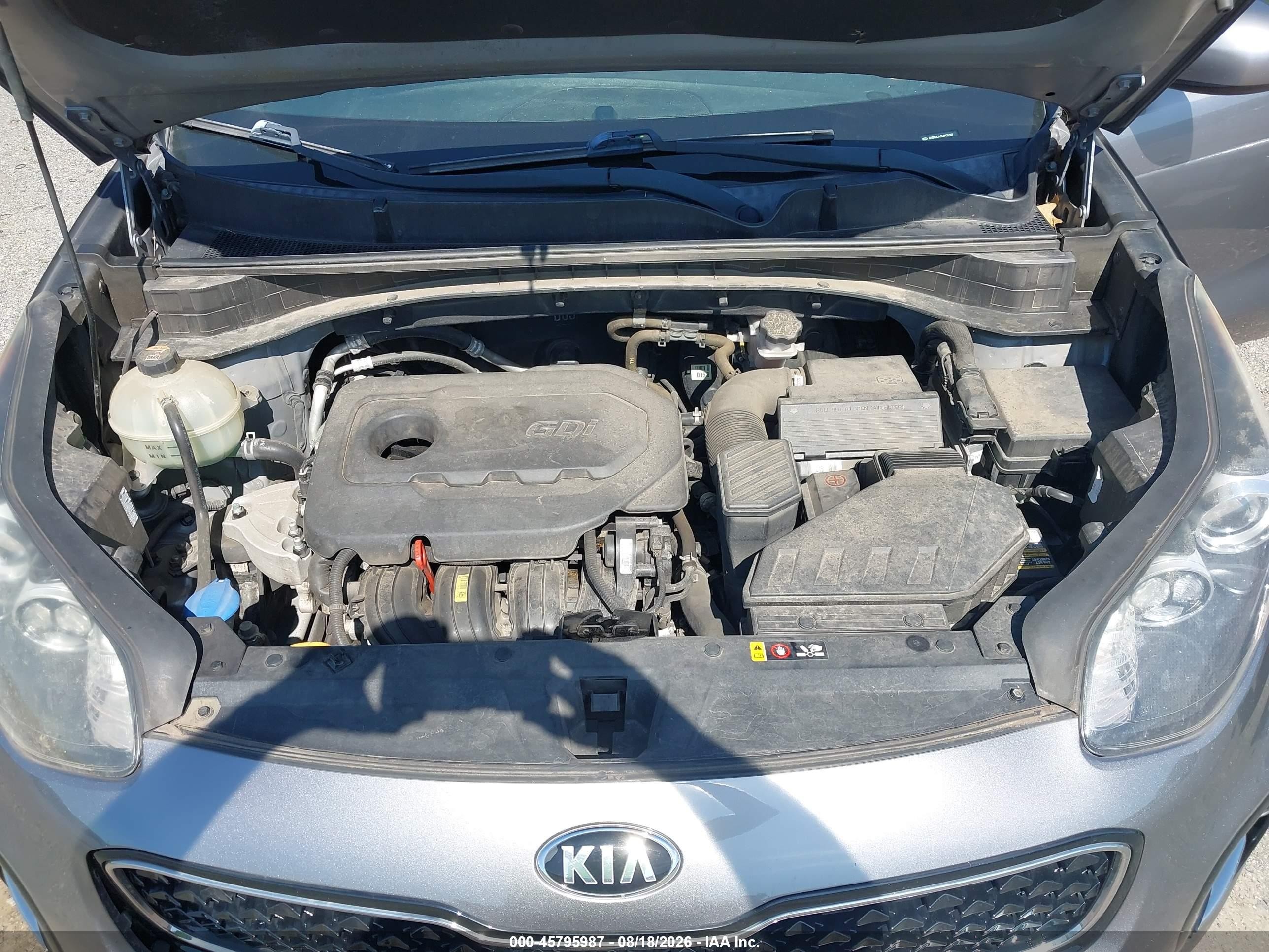 2018 Kia Sportage Lx Gray vin: KNDPMCAC6J7421307