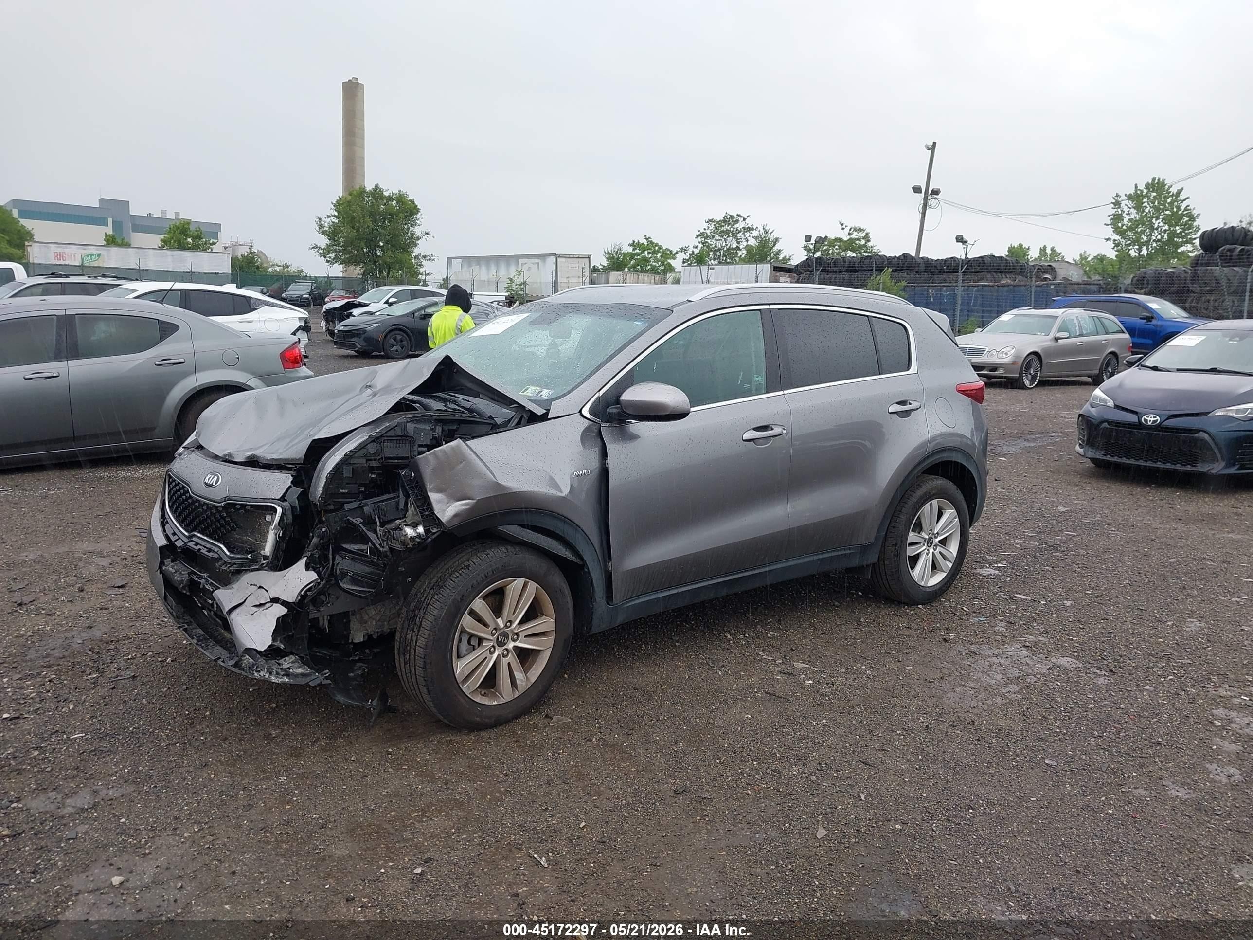 2019 Kia Sportage Lx Gray vin: KNDPMCAC6K7501126