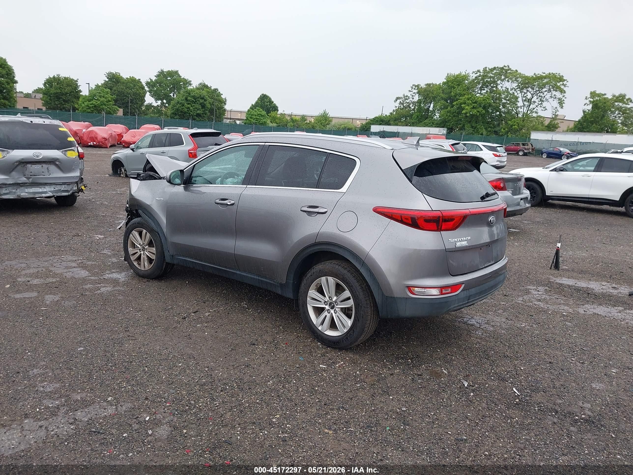2019 Kia Sportage Lx Gray vin: KNDPMCAC6K7501126
