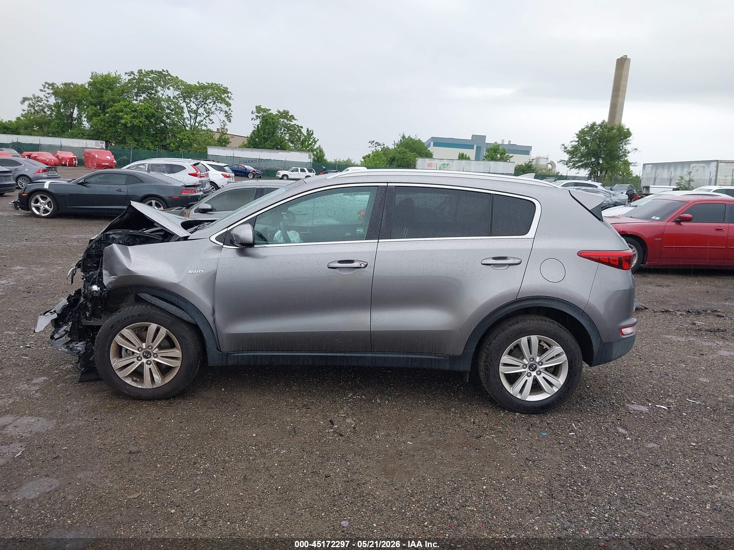 2019 Kia Sportage Lx Gray vin: KNDPMCAC6K7501126