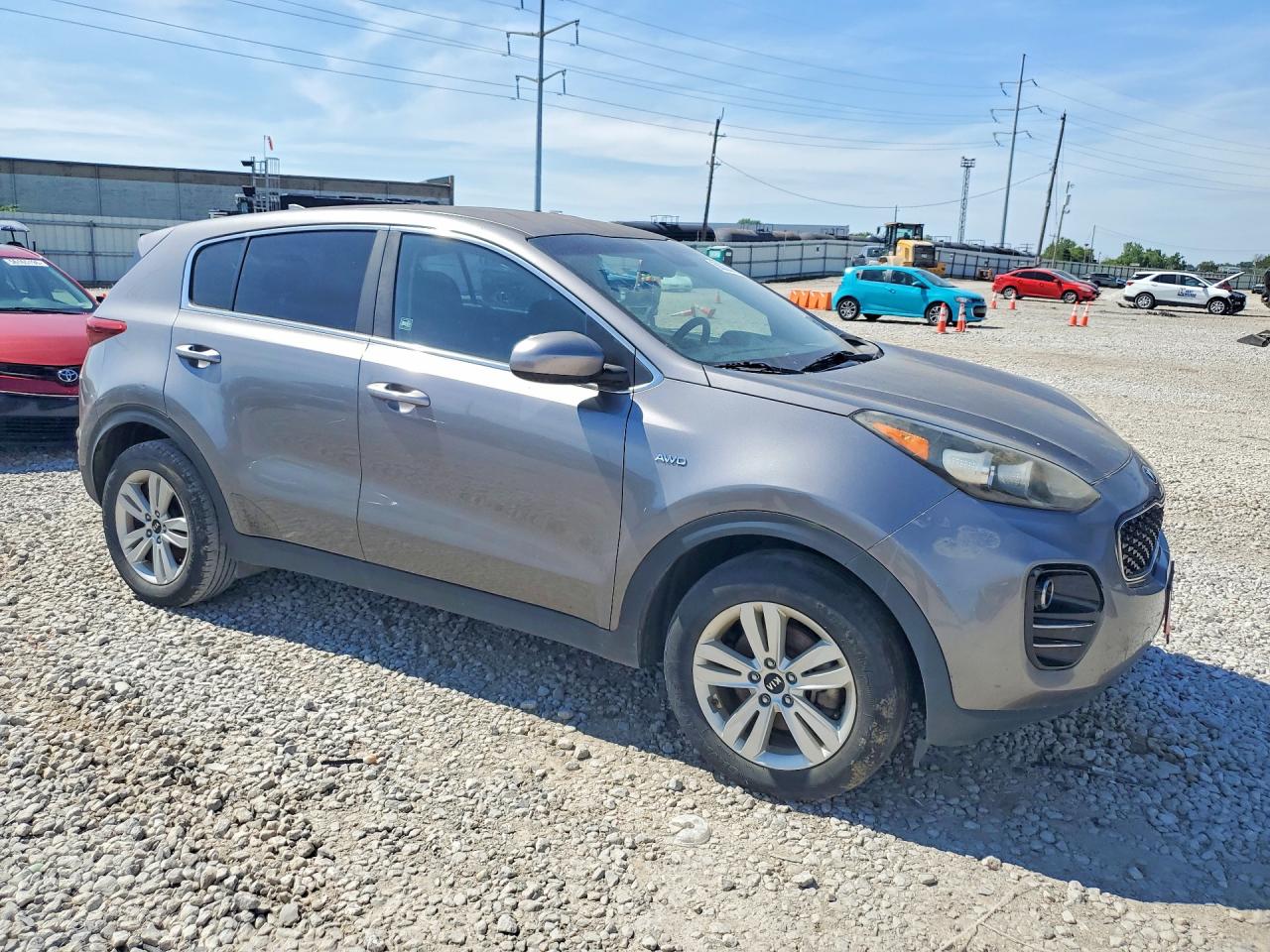 2018 Kia Sportage Lx Серый vin: KNDPMCAC7J7303914