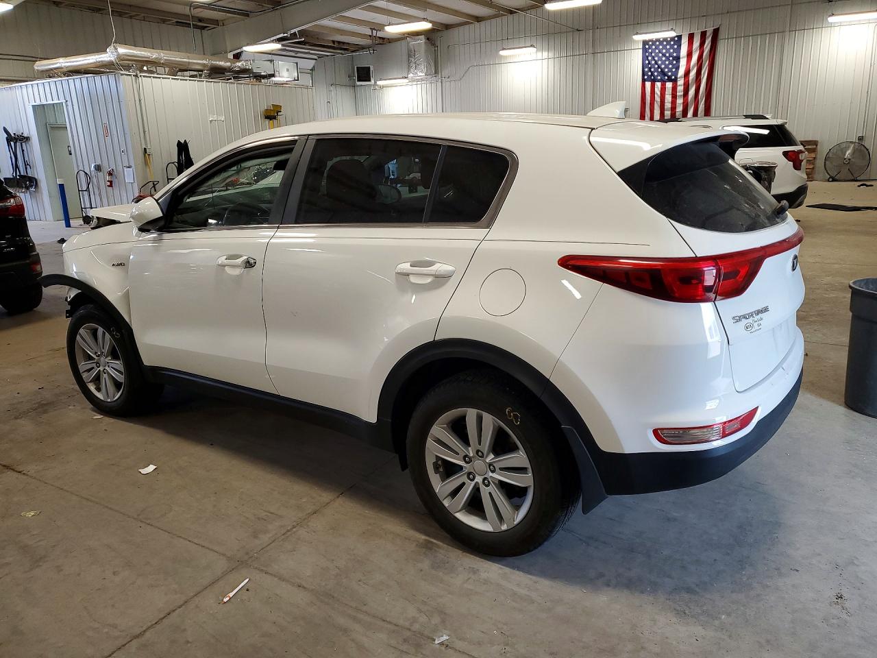 2017 Kia Sportage Lx White vin: KNDPMCAC8H7114716