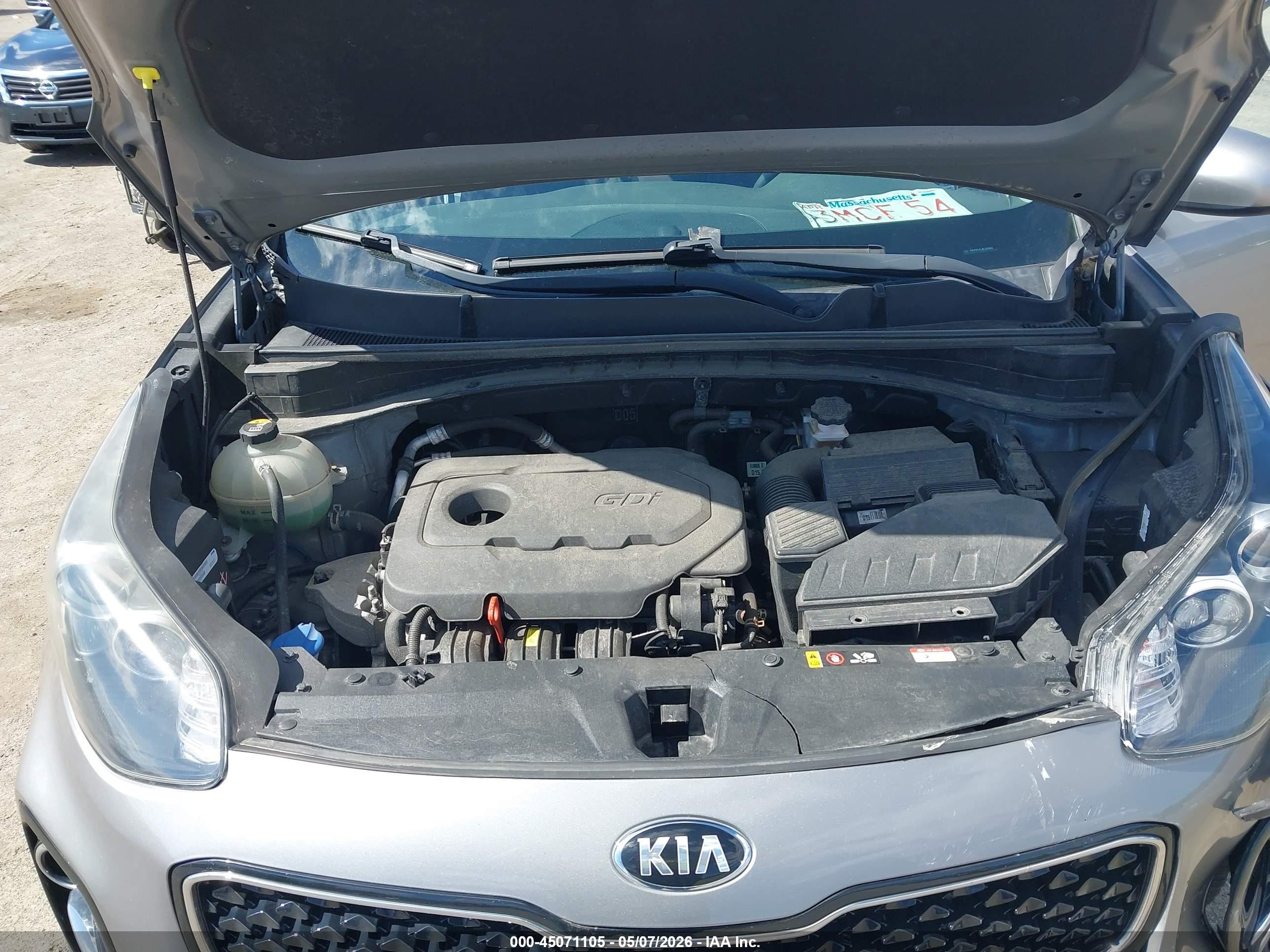 2019 Kia Sportage Lx Gray vin: KNDPMCACXK7609300