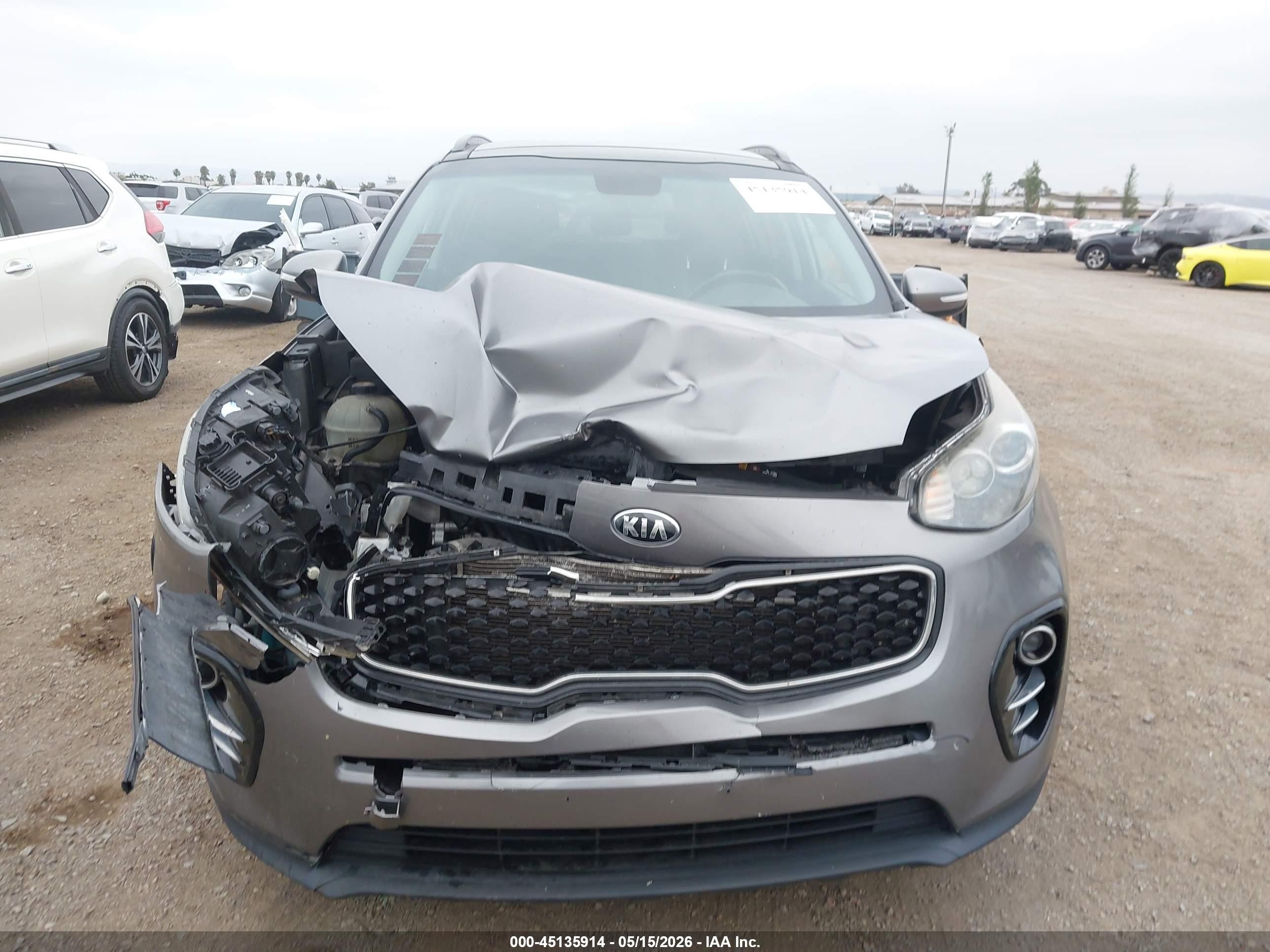 2018 Kia Sportage Ex Gray vin: KNDPN3ACXJ7386610
