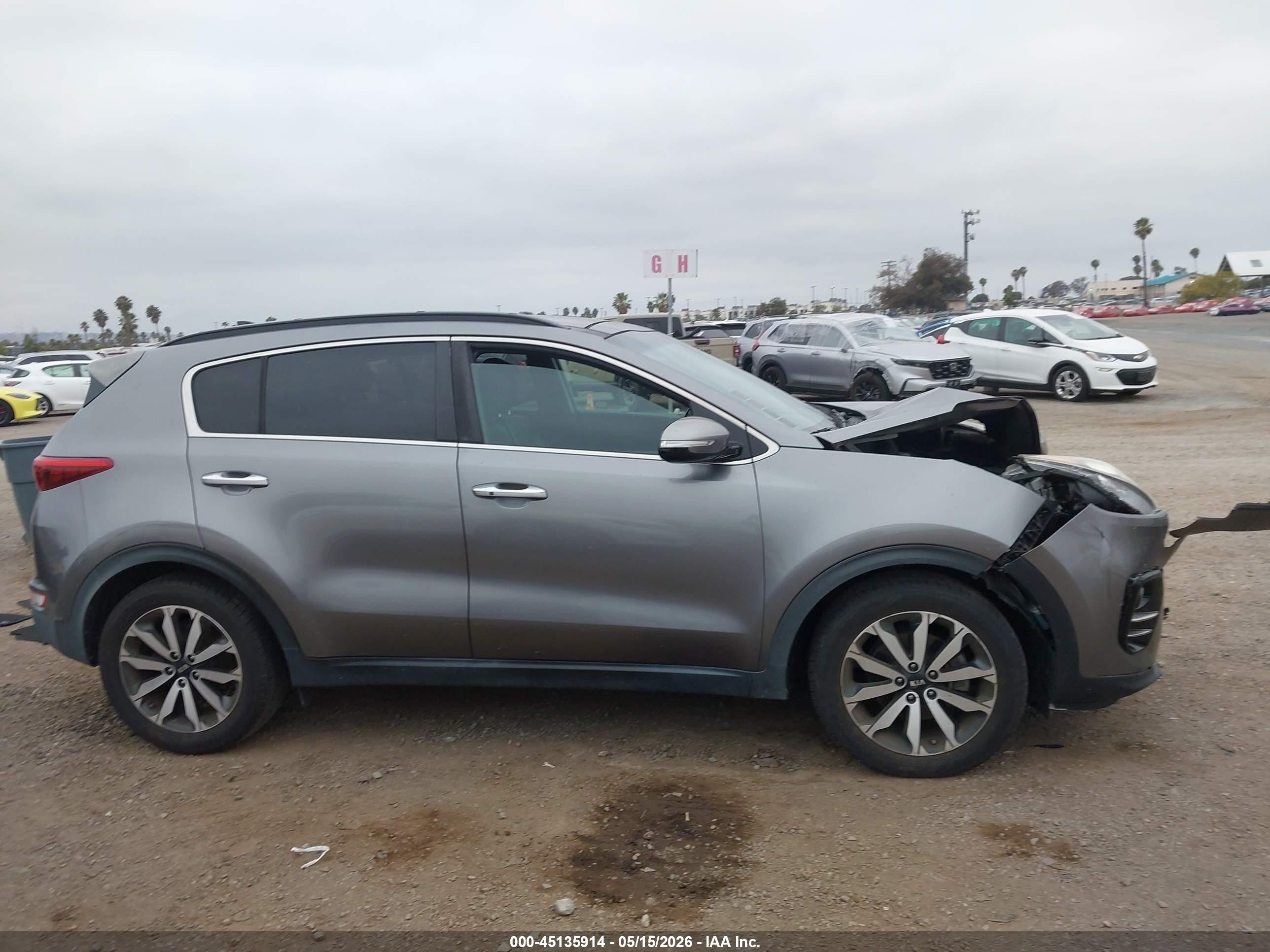 2018 Kia Sportage Ex Gray vin: KNDPN3ACXJ7386610