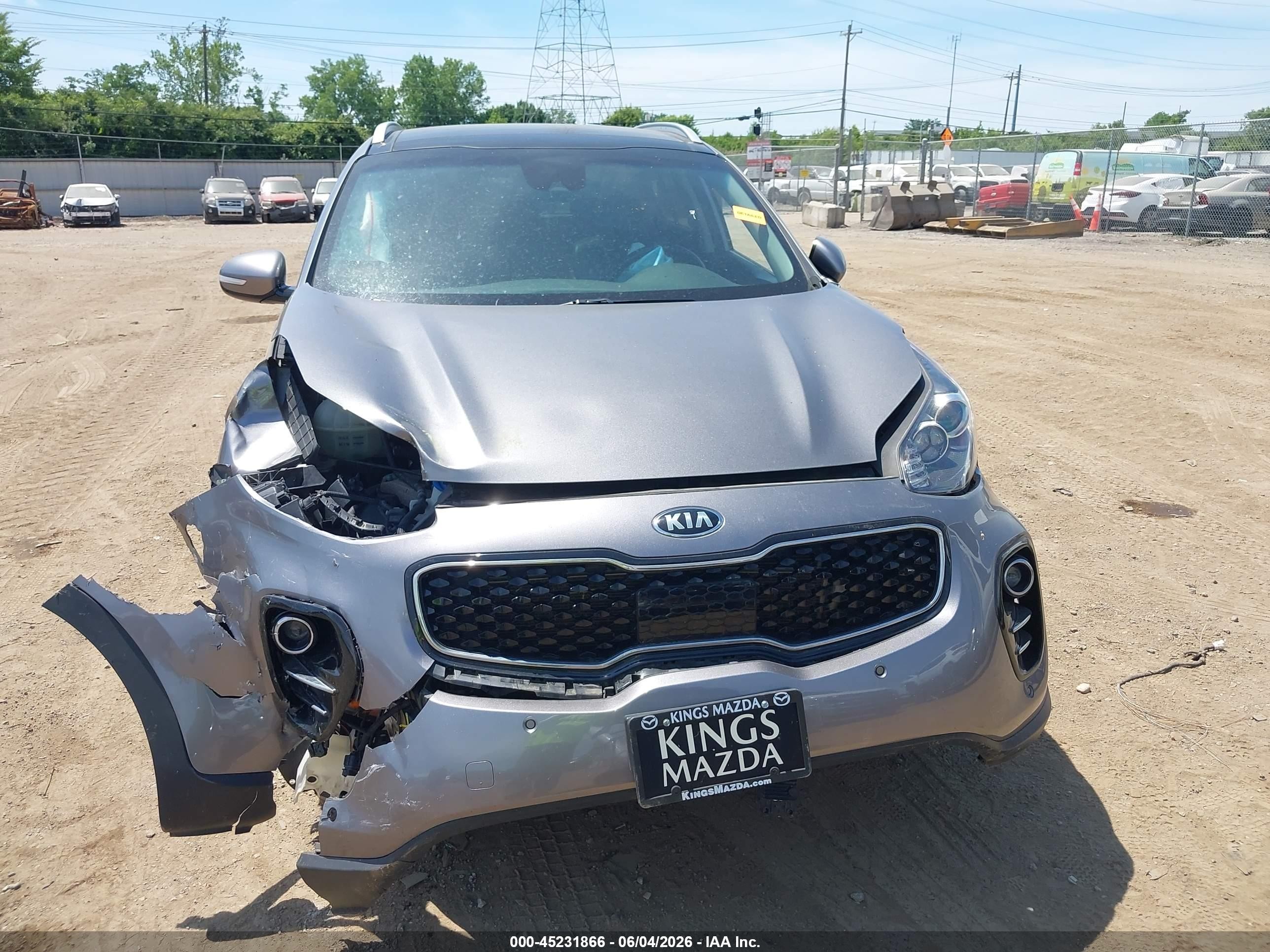 2017 Kia Sportage Ex Gray vin: KNDPNCAC1H7158747