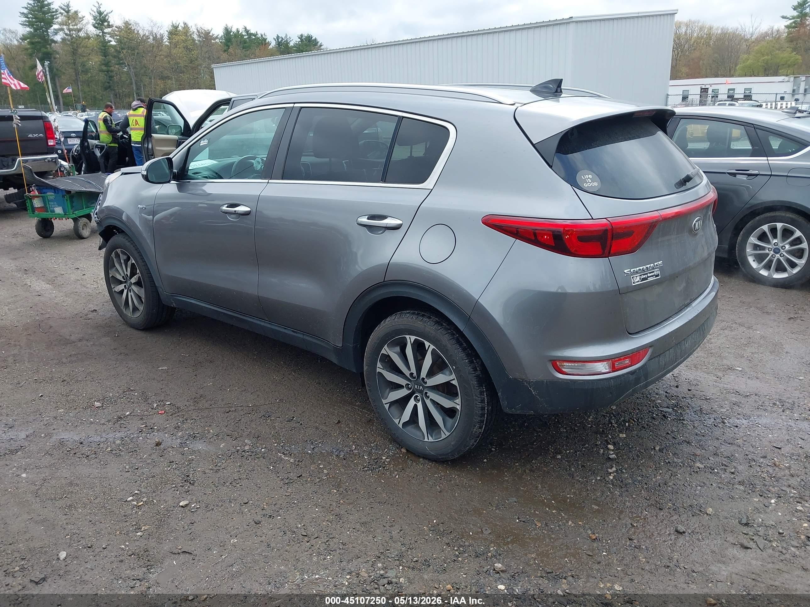 2017 Kia Sportage Ex Gray vin: KNDPNCAC8H7229233