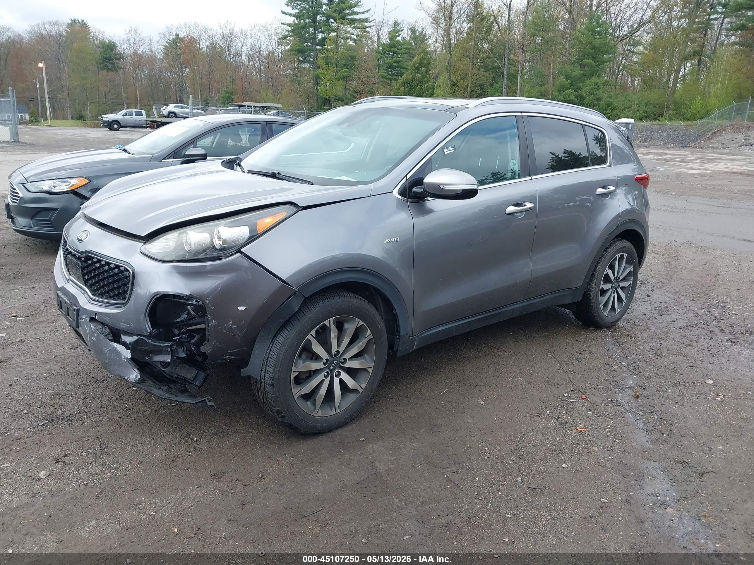 2017 Kia Sportage Ex Gray vin: KNDPNCAC8H7229233