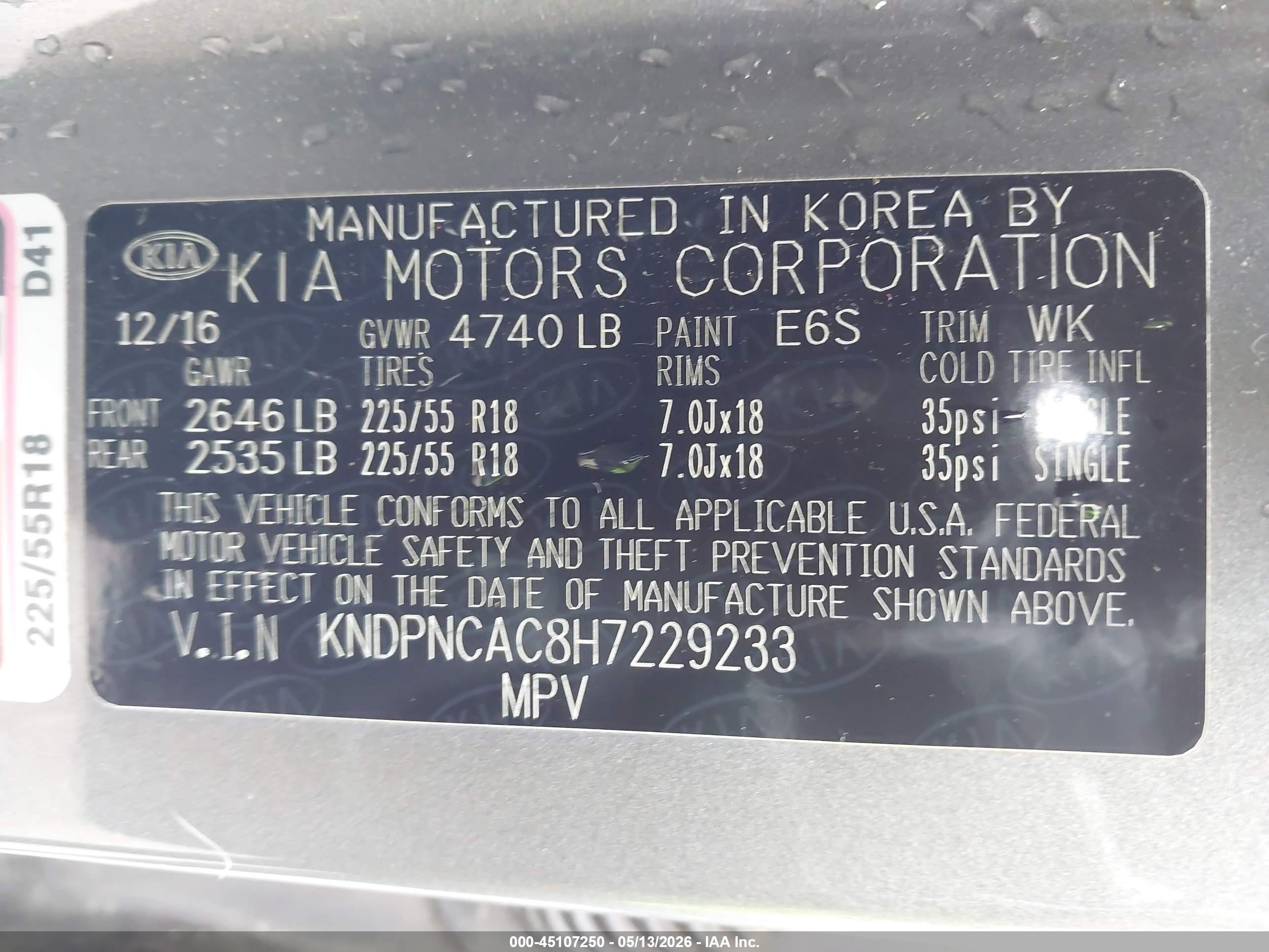 2017 Kia Sportage Ex Gray vin: KNDPNCAC8H7229233
