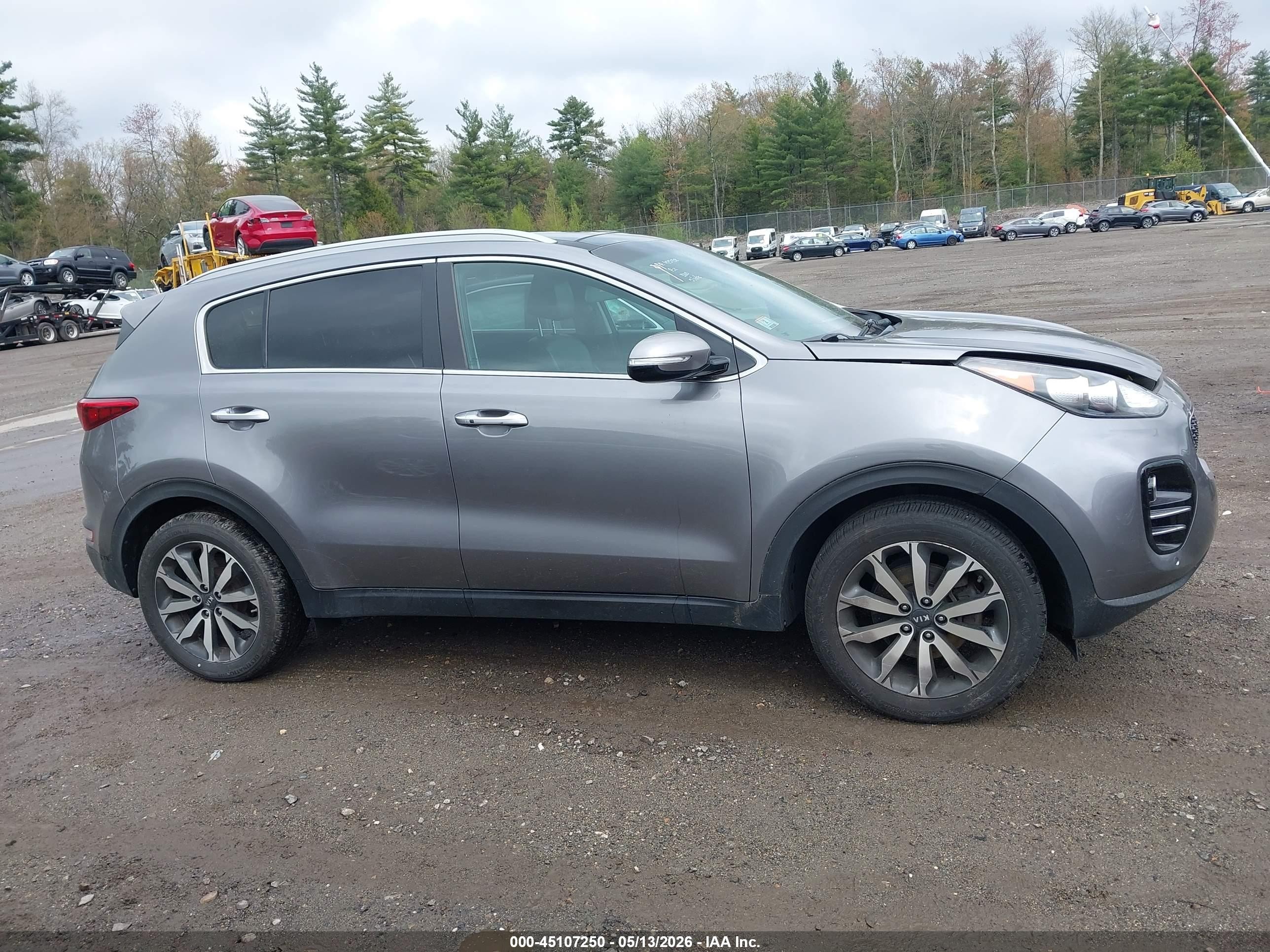 2017 Kia Sportage Ex Gray vin: KNDPNCAC8H7229233