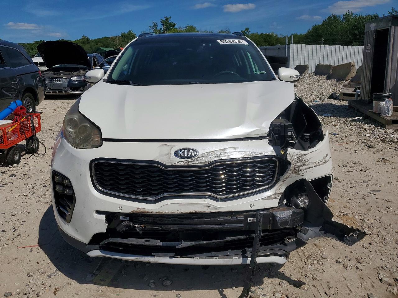 2018 Kia Sportage Sx White vin: KNDPR3A62J7370853