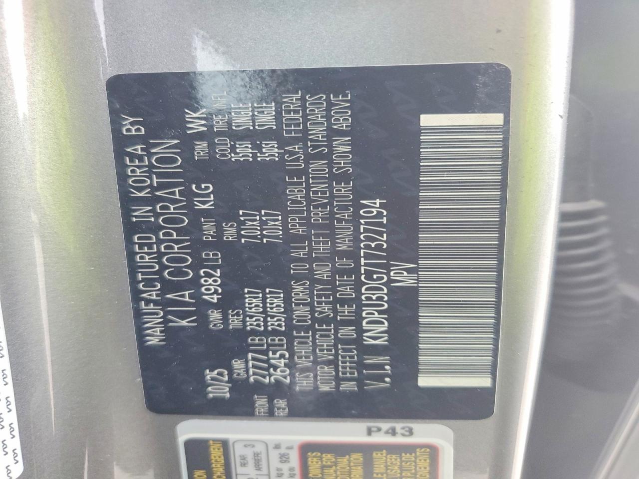 2026 Kia Sportage Lx Silver vin: KNDPU3DG7T7327194