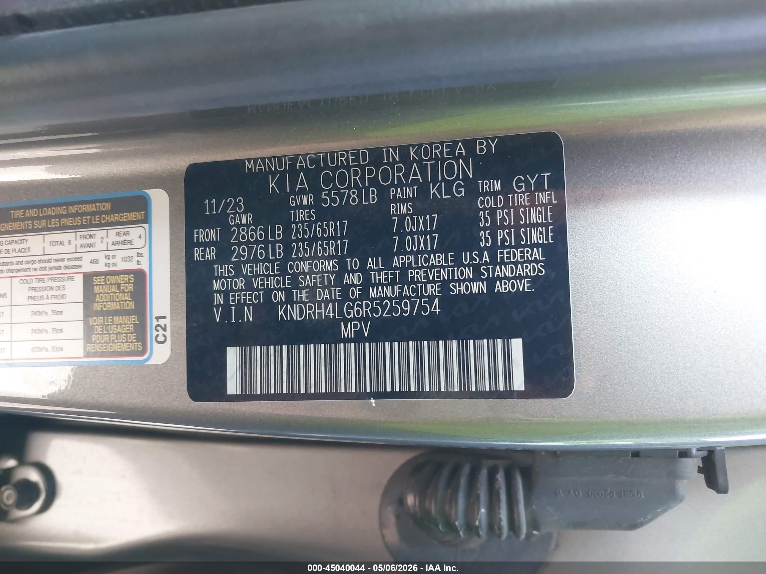 2024 Kia Sorento Hybrid Ex Silver vin: KNDRH4LG6R5259754