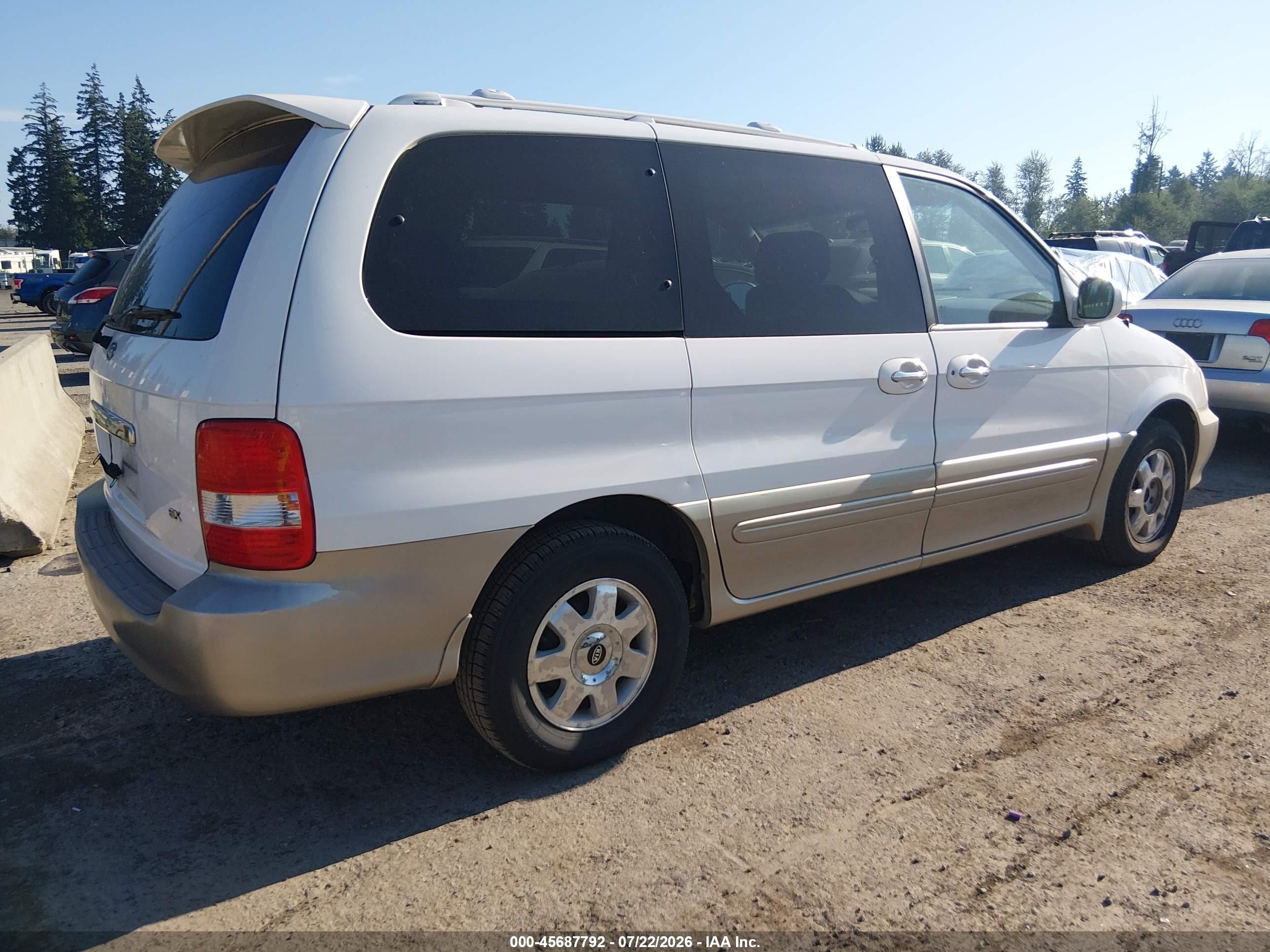2003 Kia Sedona Ex/lx White vin: KNDUP131036403291