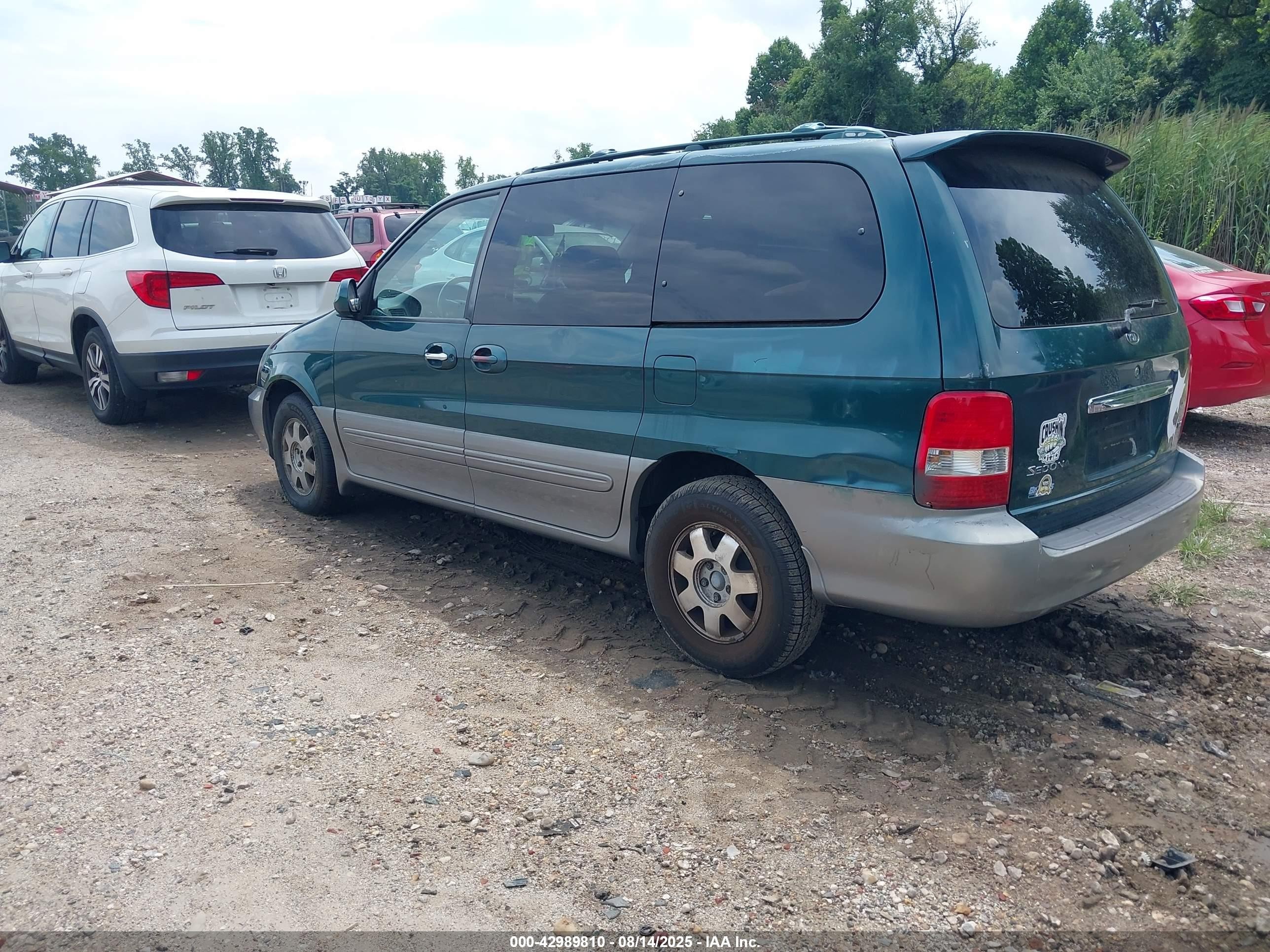 2003 Kia Sedona Ex/lx Зеленый vin: KNDUP131136421170