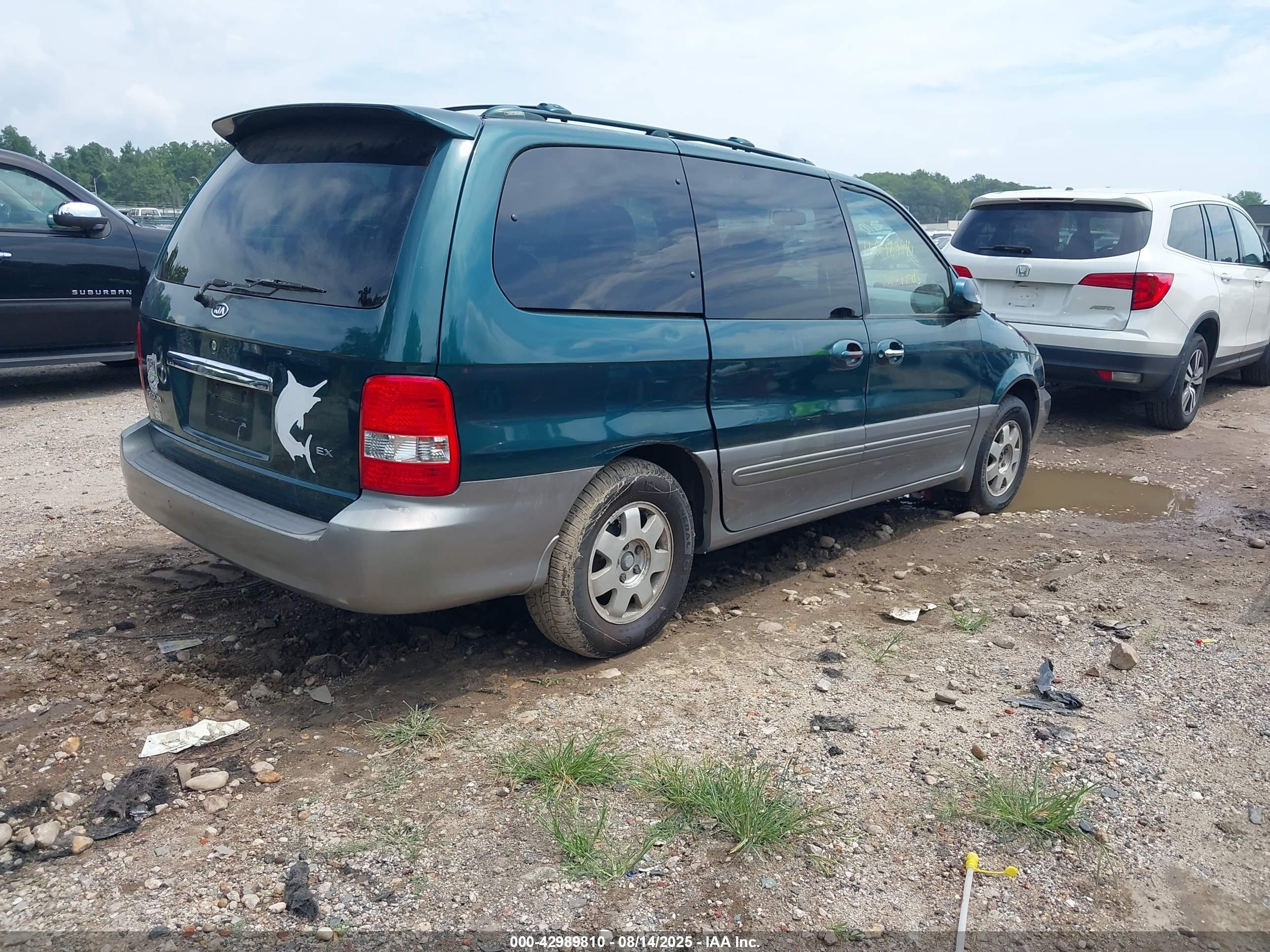 2003 Kia Sedona Ex/lx Зеленый vin: KNDUP131136421170