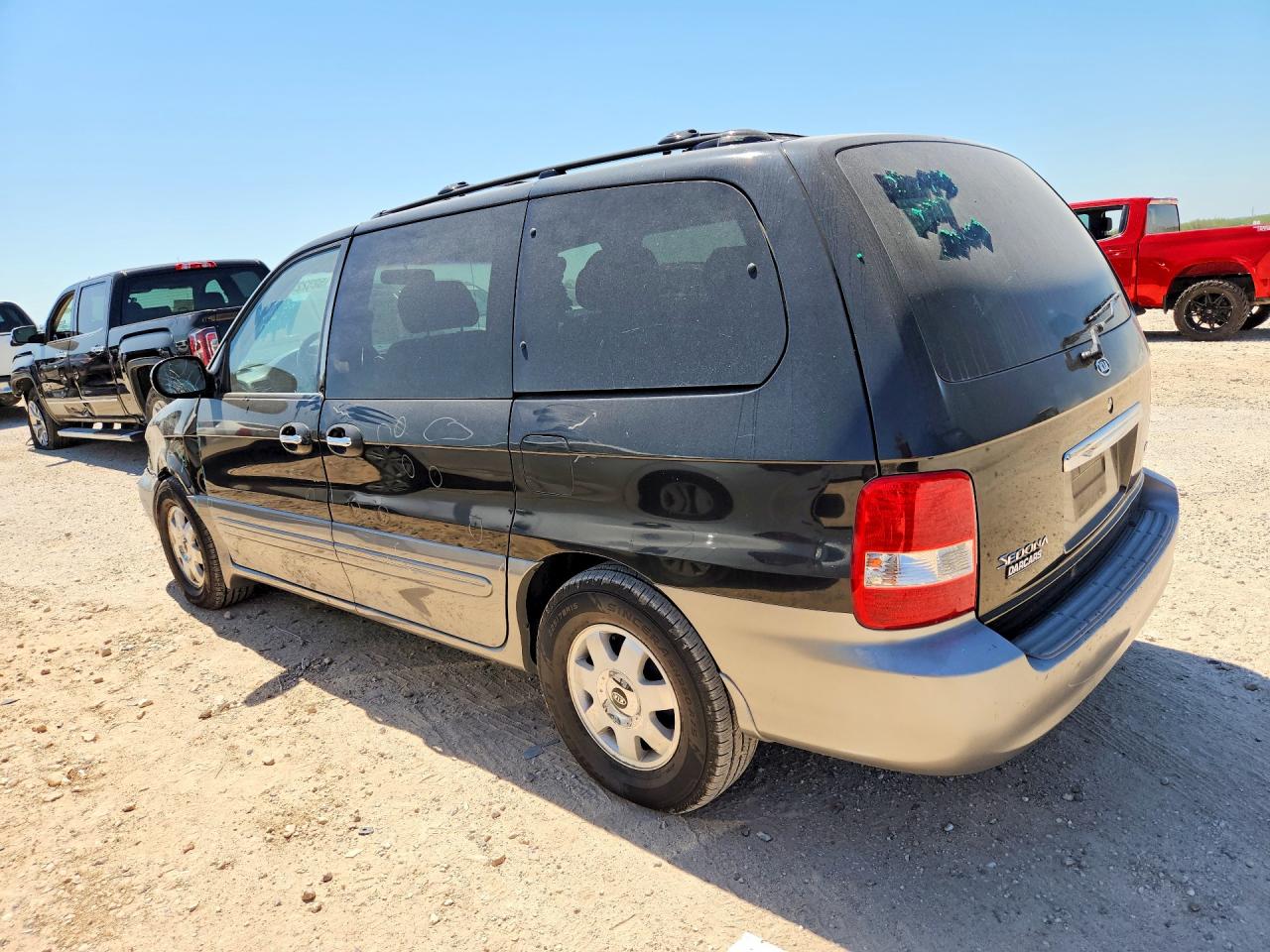 2003 Kia Sedona Lx Black vin: KNDUP131136444609