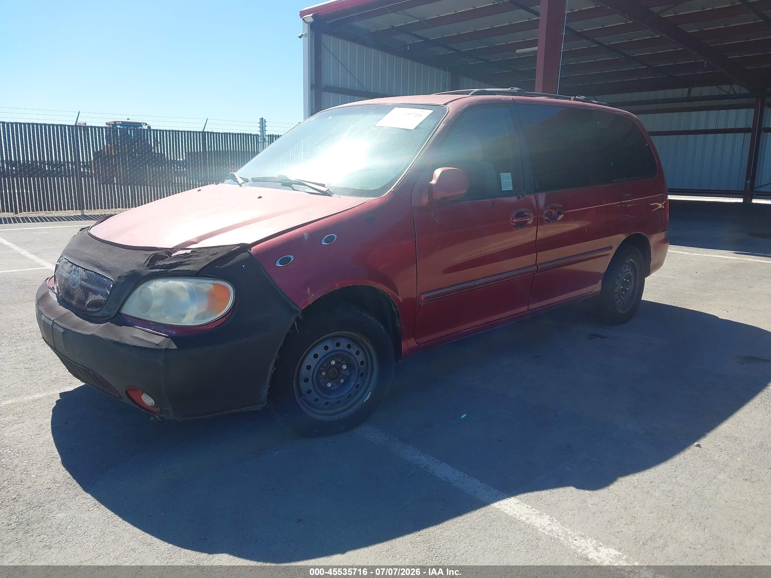 2005 Kia Sedona Ex/lx Red vin: KNDUP131156618567