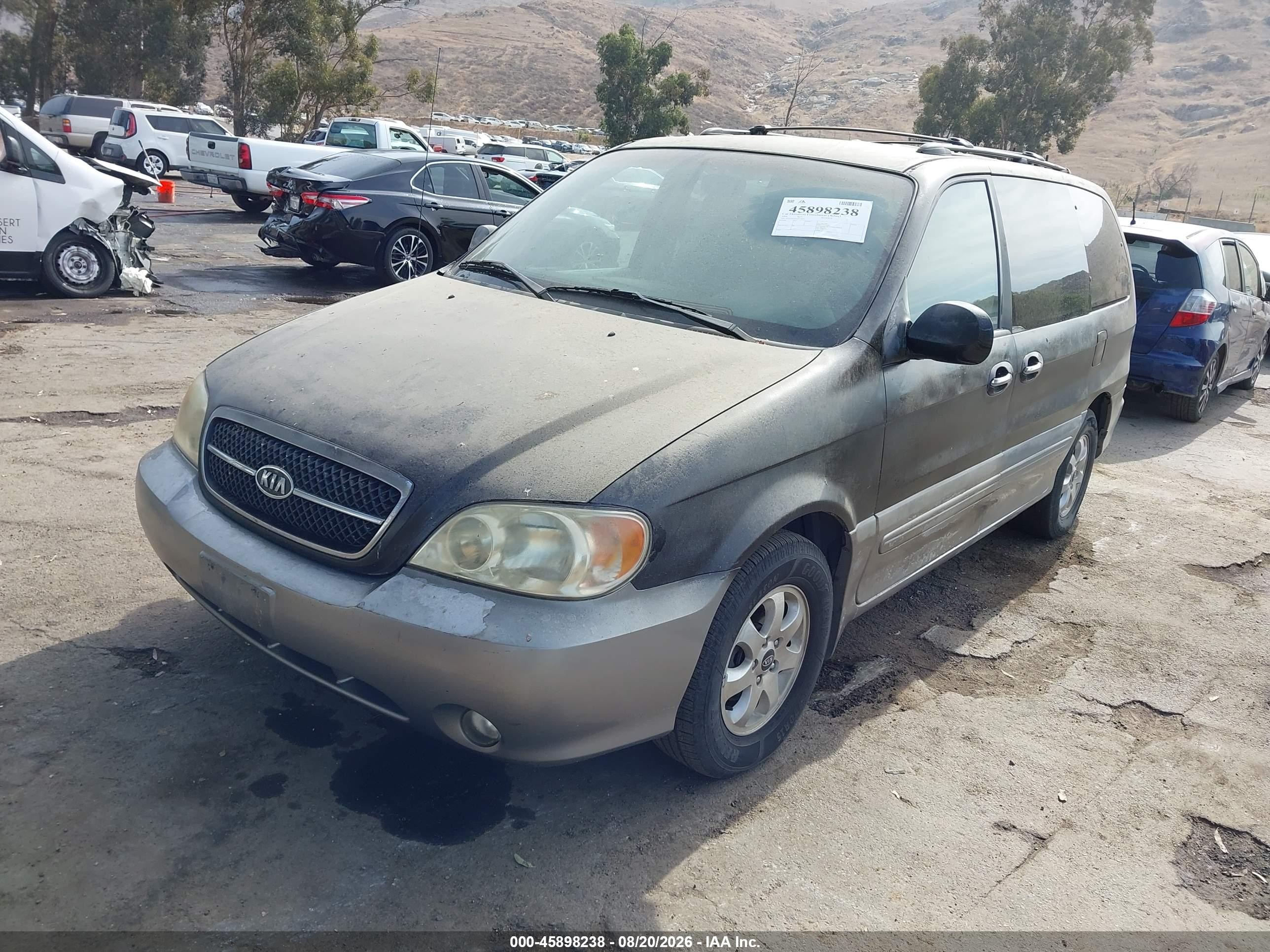 2004 Kia Sedona Ex/lx Black vin: KNDUP131246574612