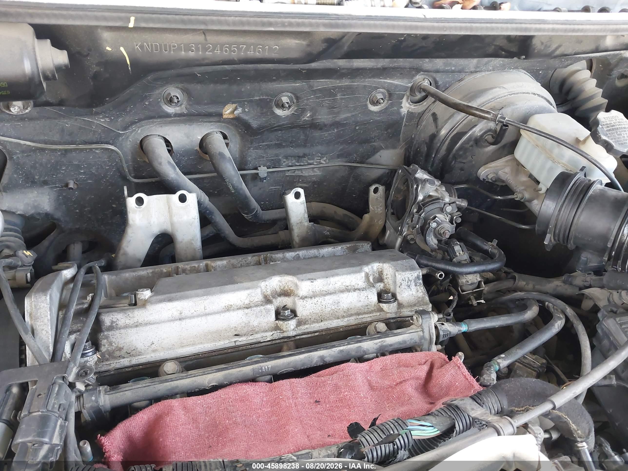2004 Kia Sedona Ex/lx Black vin: KNDUP131246574612