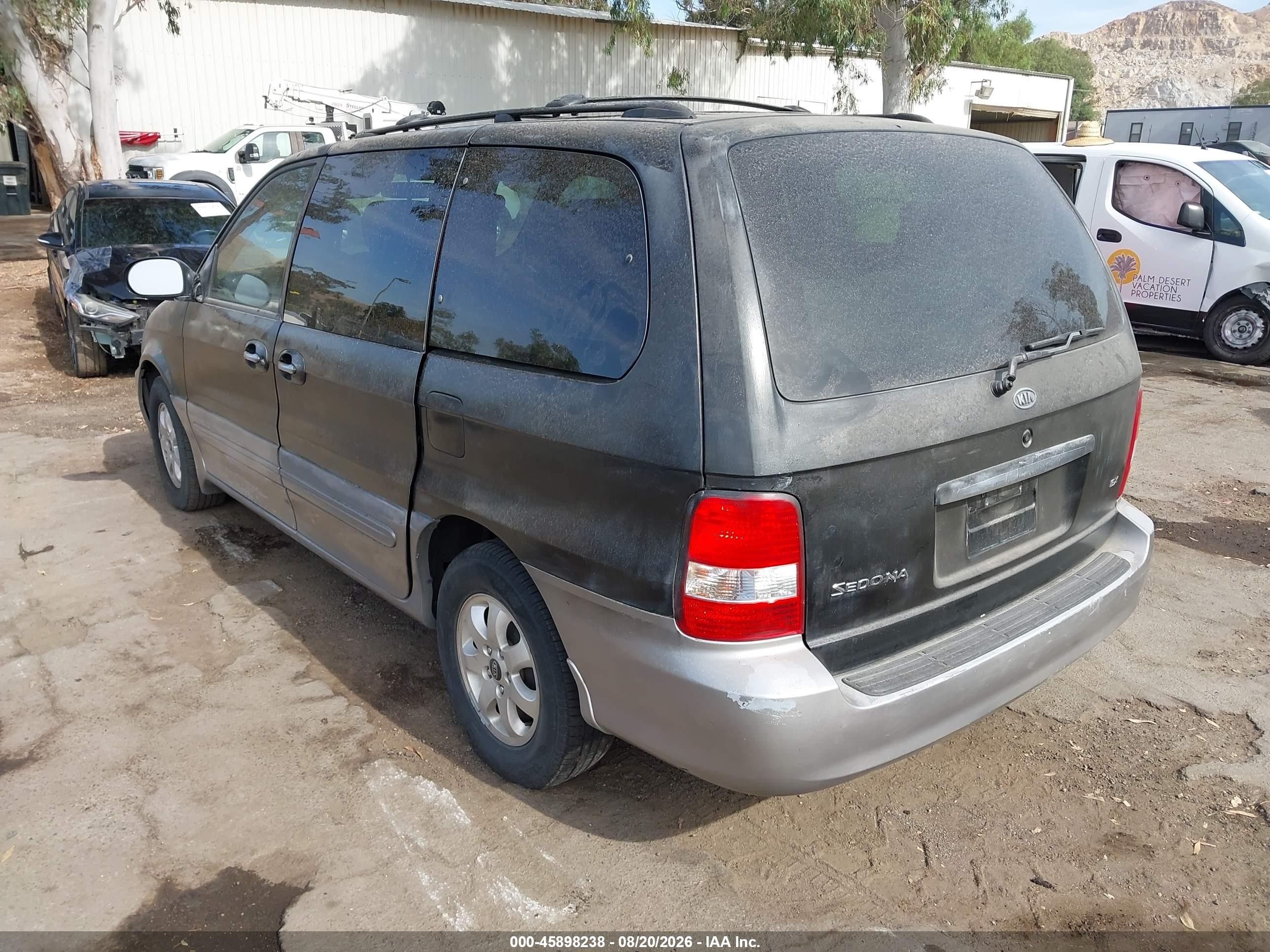 2004 Kia Sedona Ex/lx Black vin: KNDUP131246574612