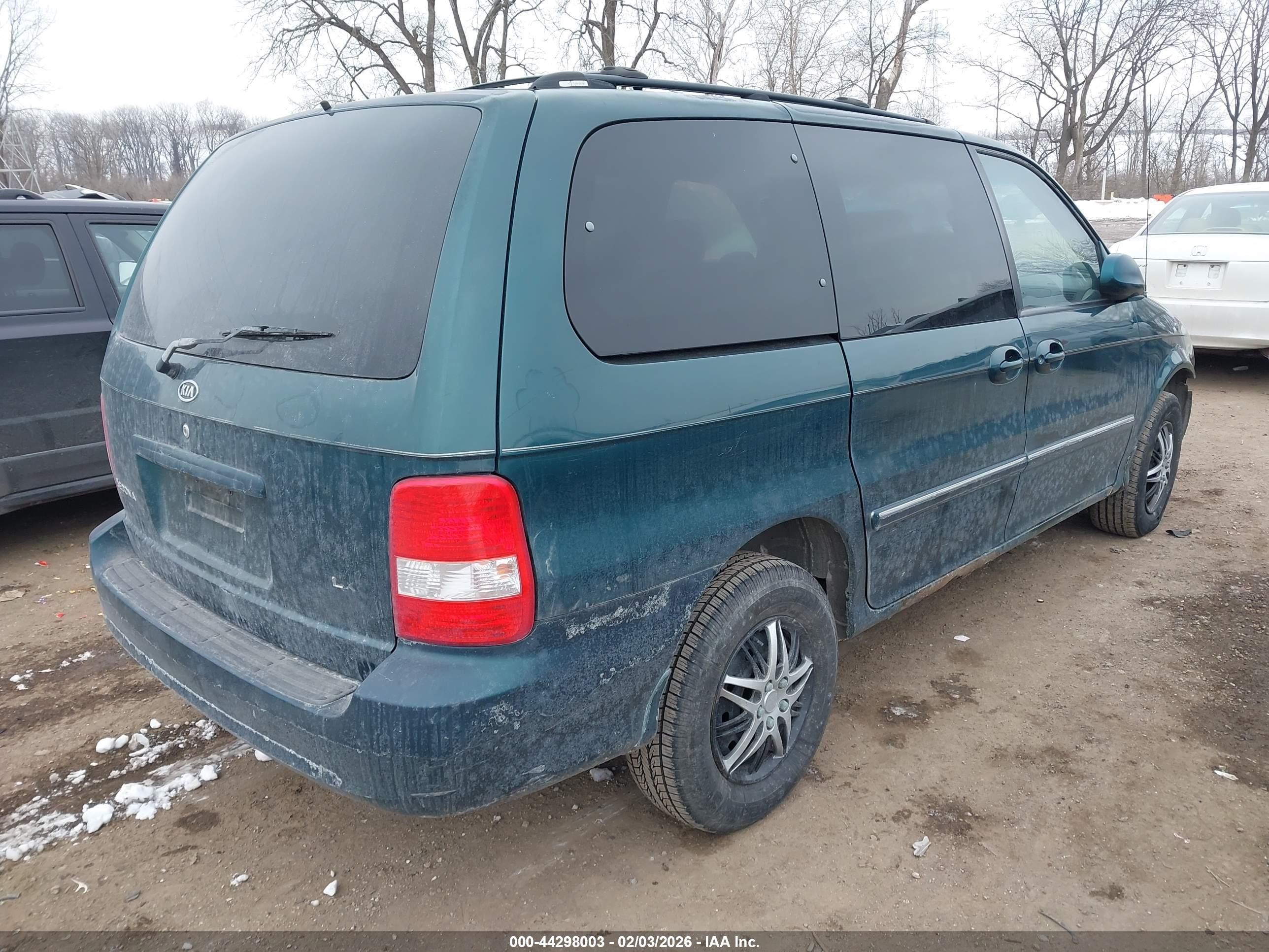 2005 Kia Sedona Ex/lx Green vin: KNDUP131256667664
