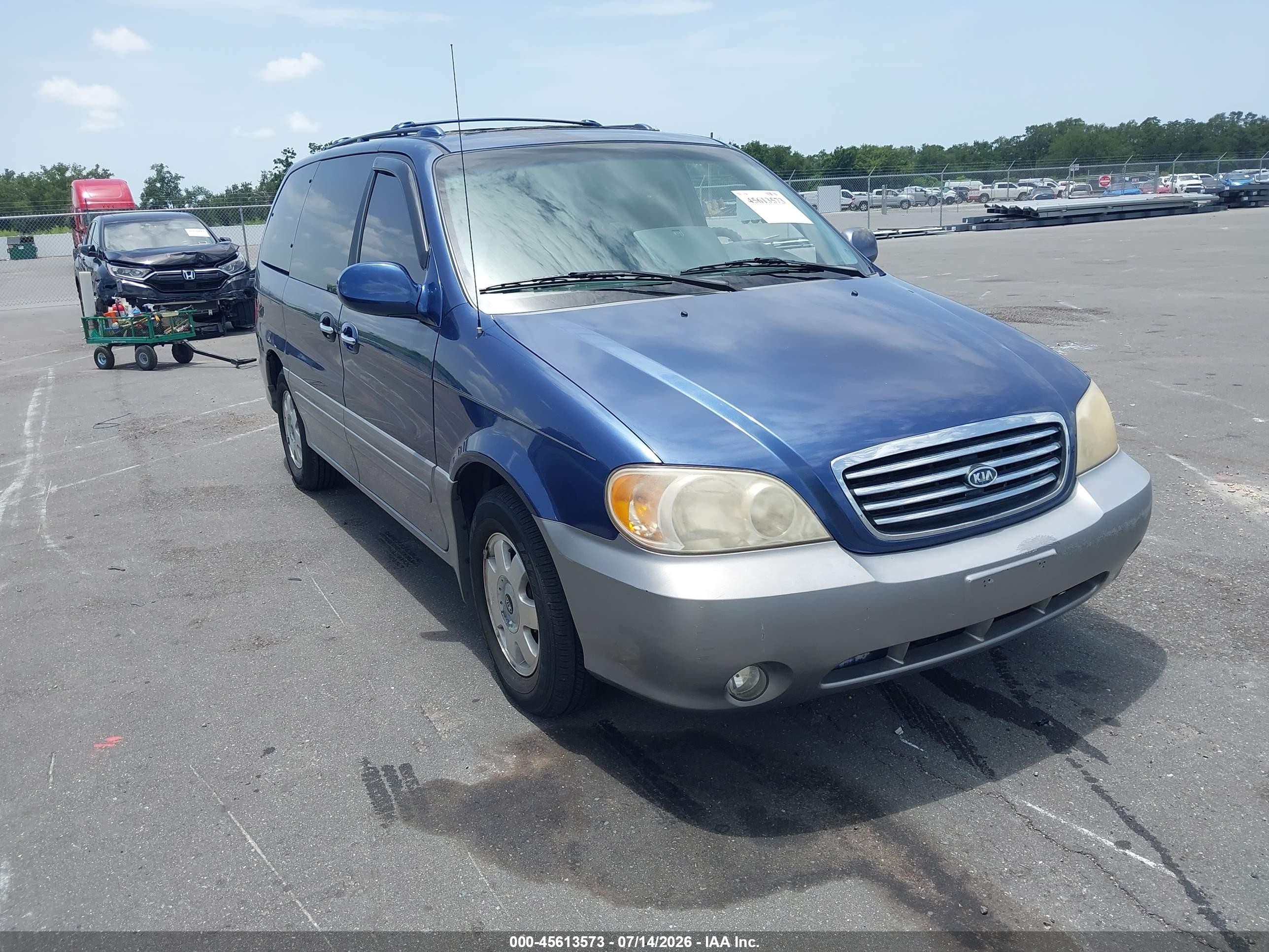2003 Kia Sedona Ex/lx Синий vin: KNDUP131436344780