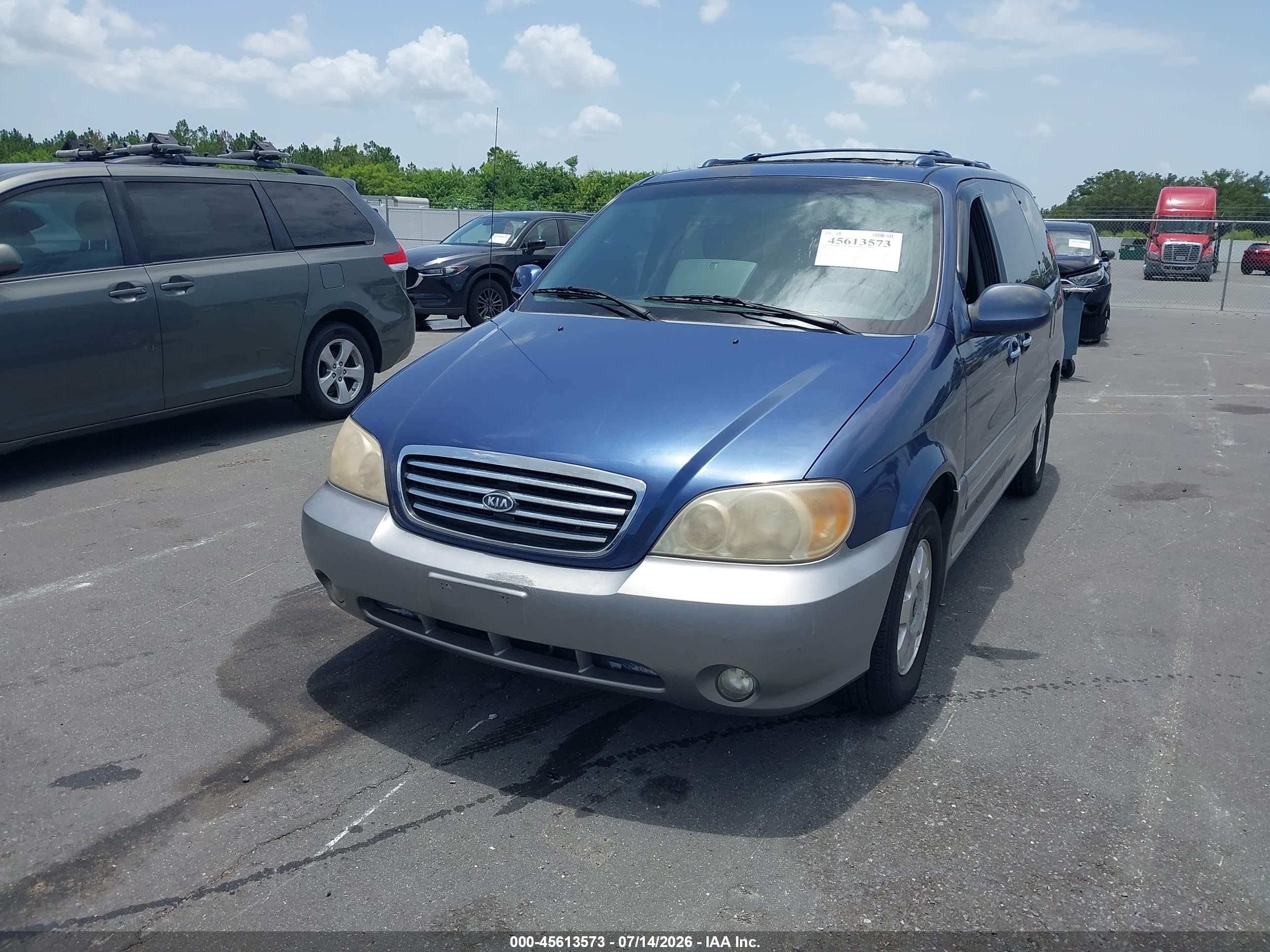 2003 Kia Sedona Ex/lx Синий vin: KNDUP131436344780