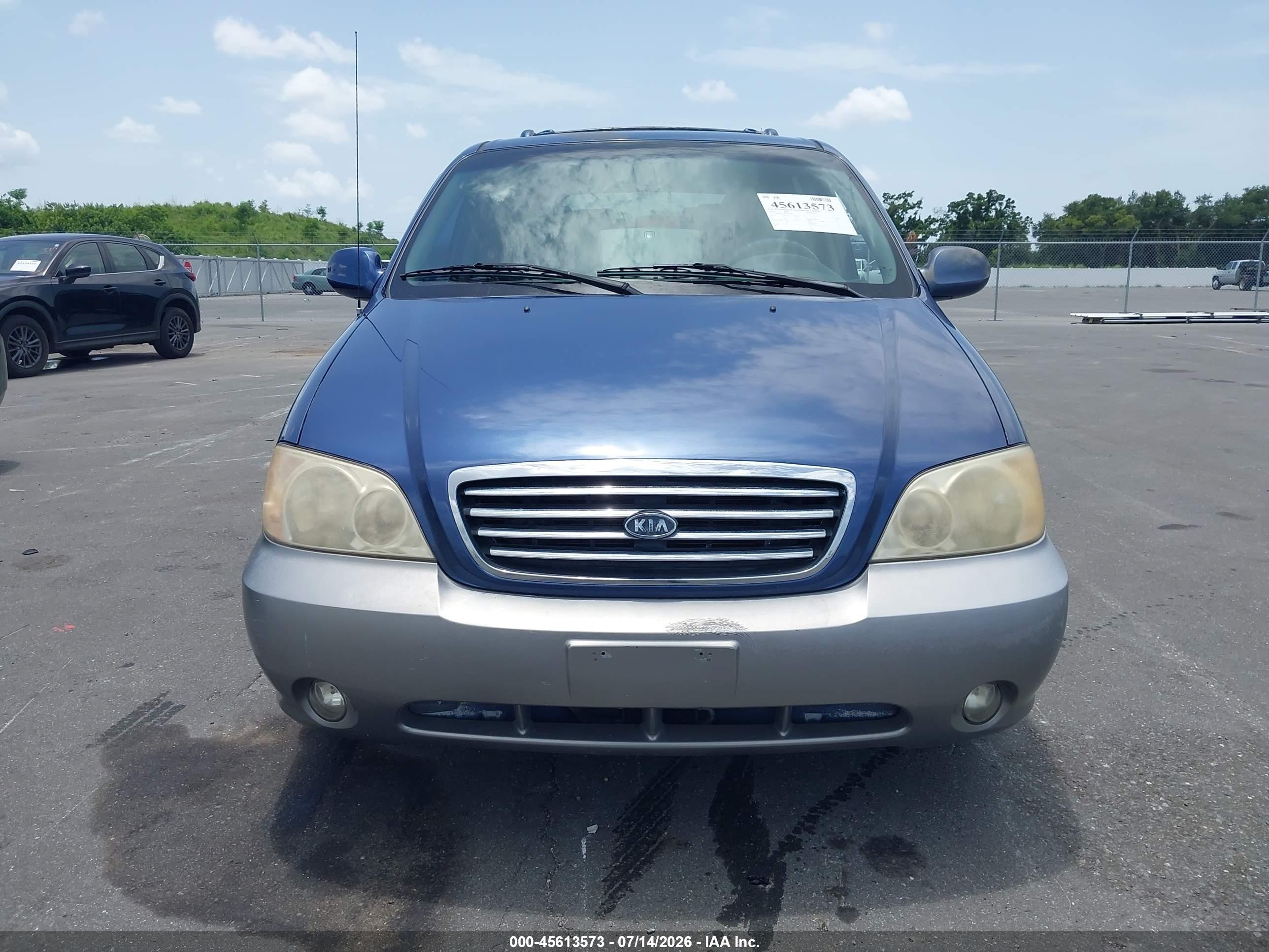 2003 Kia Sedona Ex/lx Синий vin: KNDUP131436344780