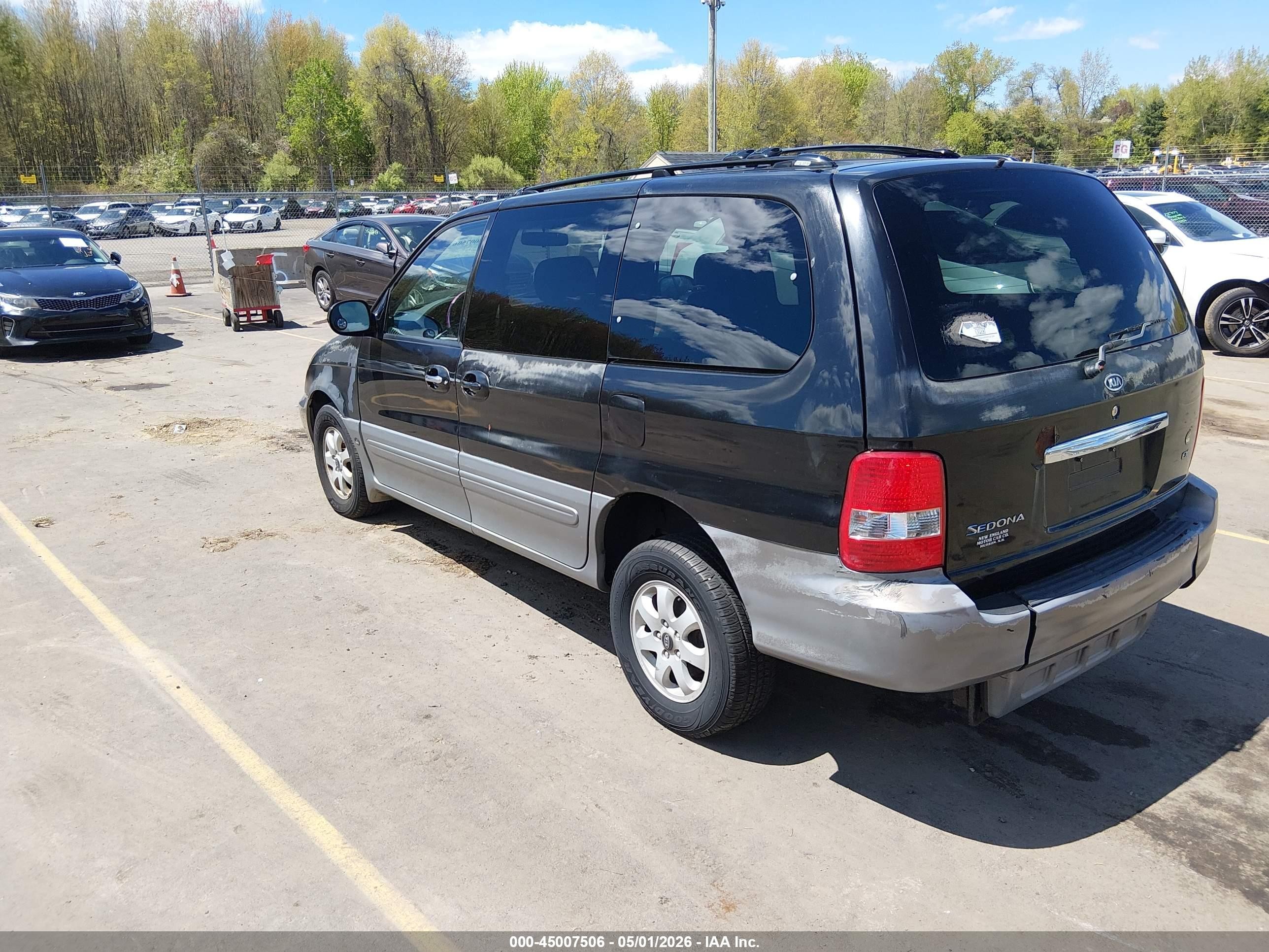 2004 Kia Sedona Ex/lx Black vin: KNDUP131446507624
