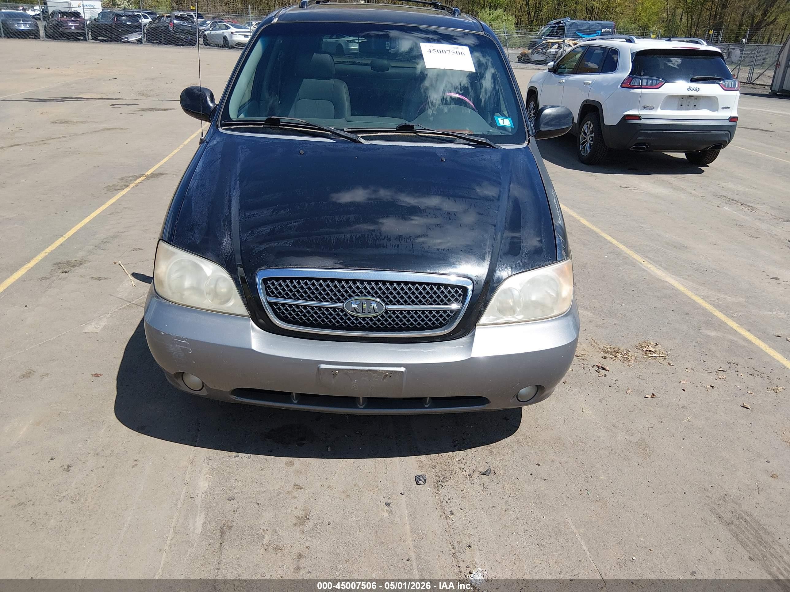 2004 Kia Sedona Ex/lx Black vin: KNDUP131446507624