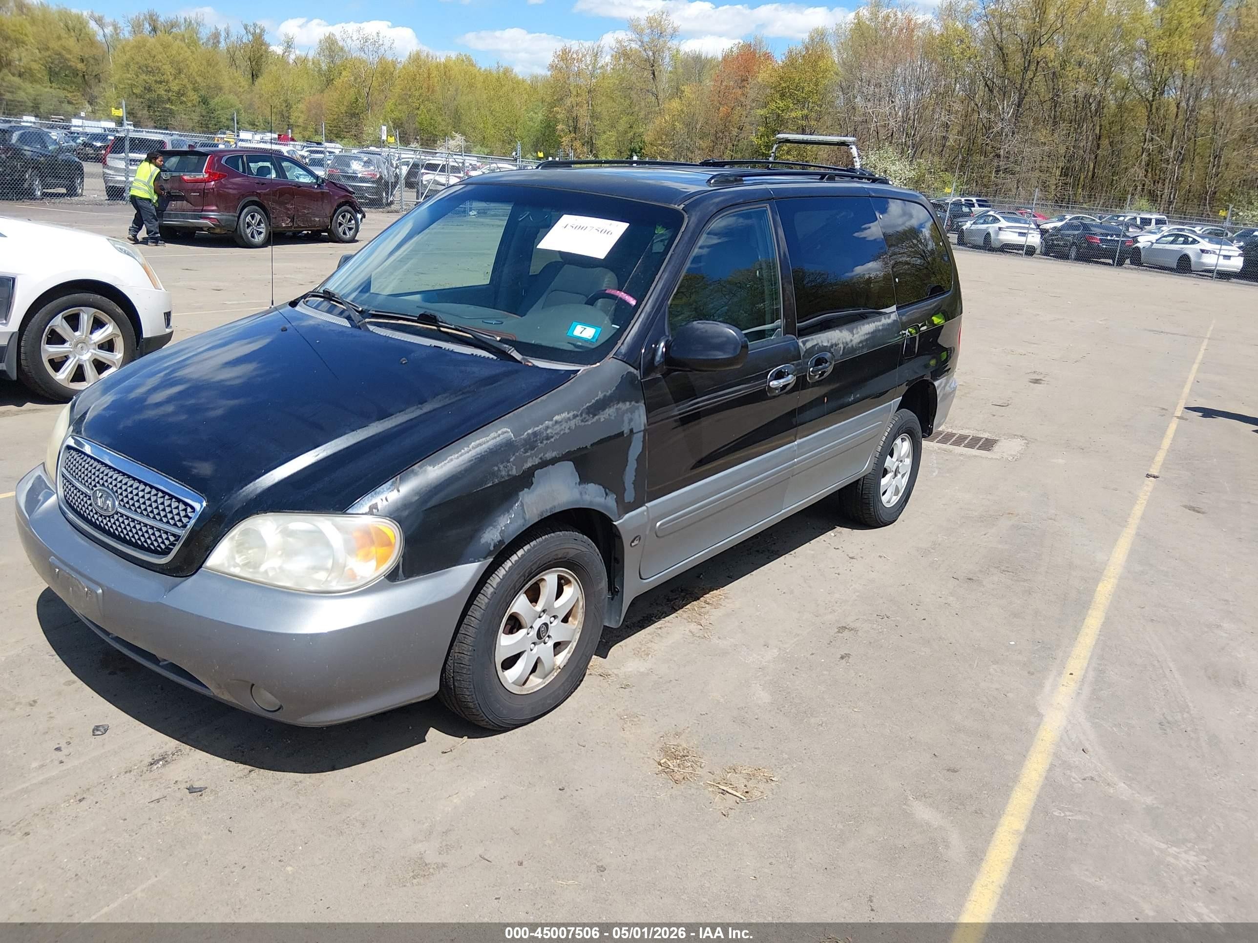 2004 Kia Sedona Ex/lx Black vin: KNDUP131446507624