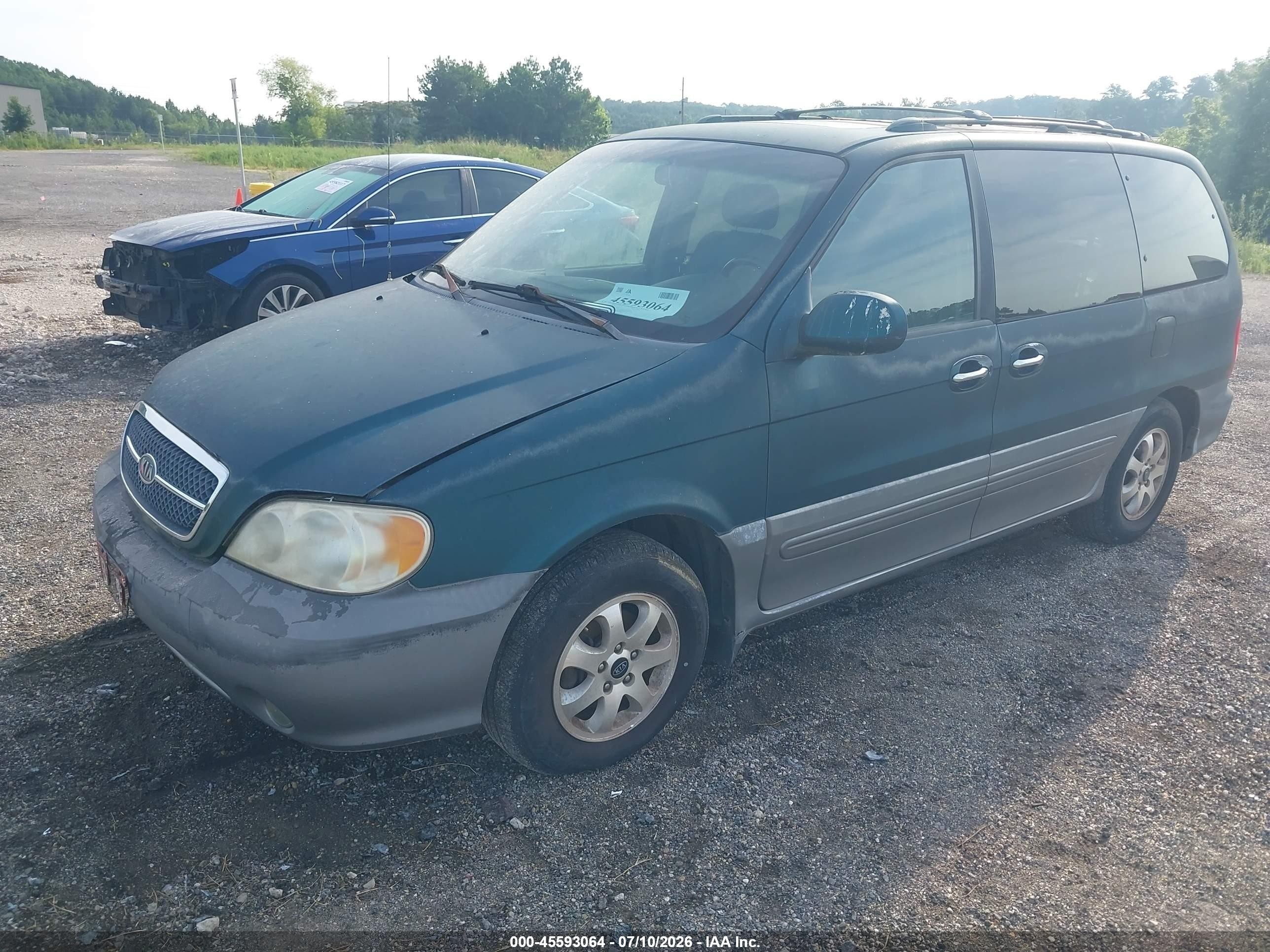 2004 Kia Sedona Ex/lx Green vin: KNDUP131446597289