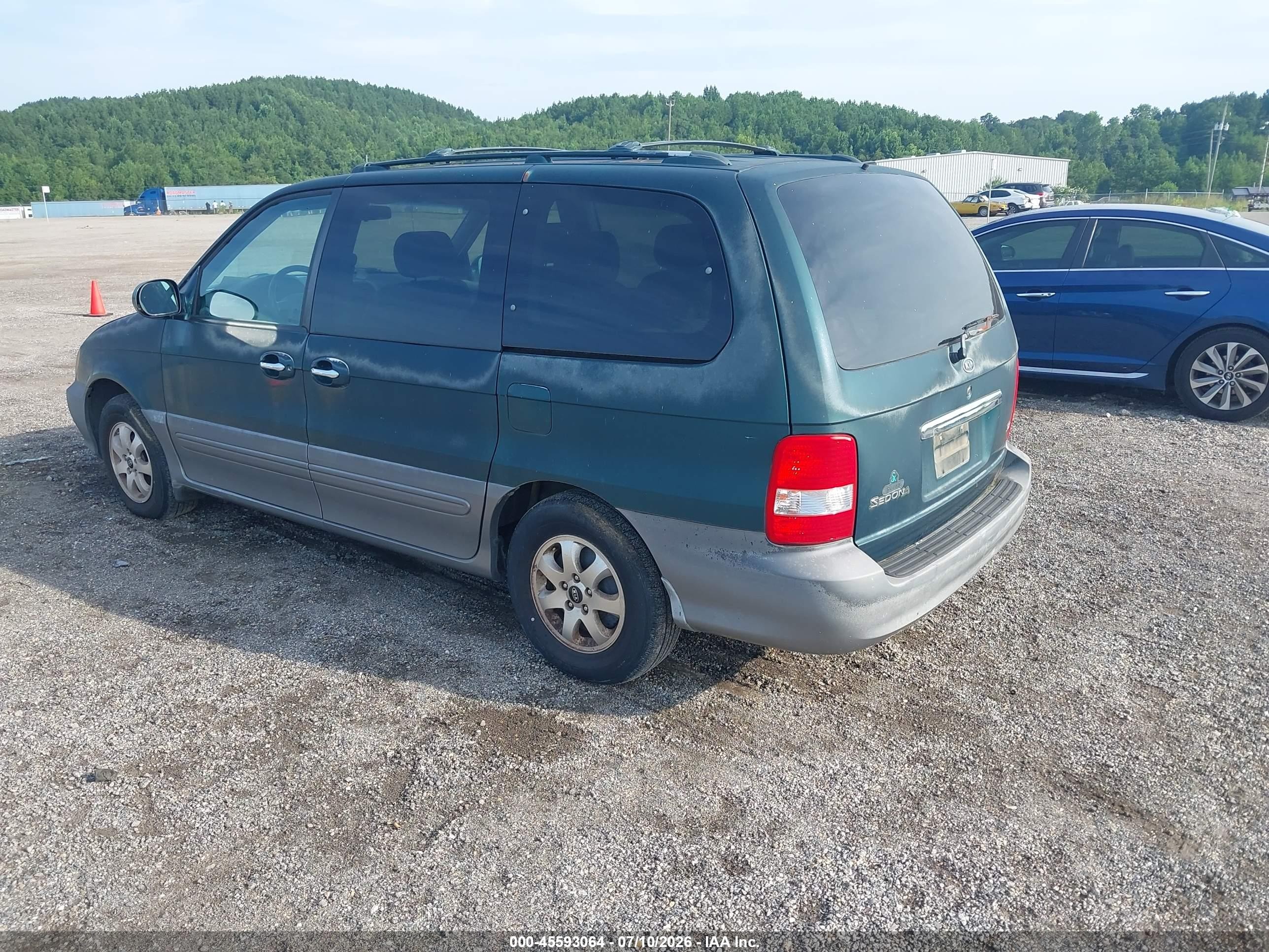 2004 Kia Sedona Ex/lx Green vin: KNDUP131446597289