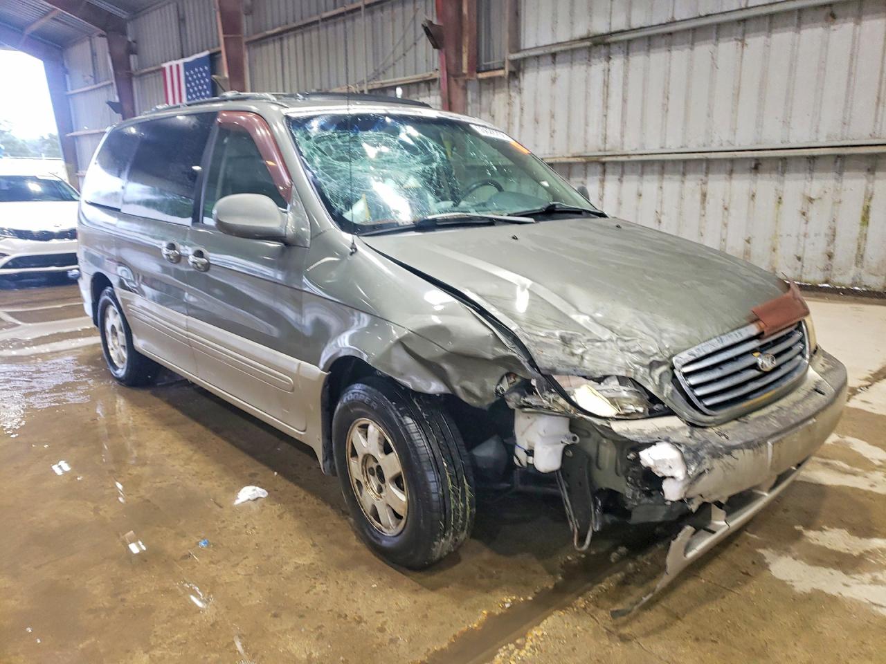 2003 Kia Sedona Lx Gray vin: KNDUP131636490338