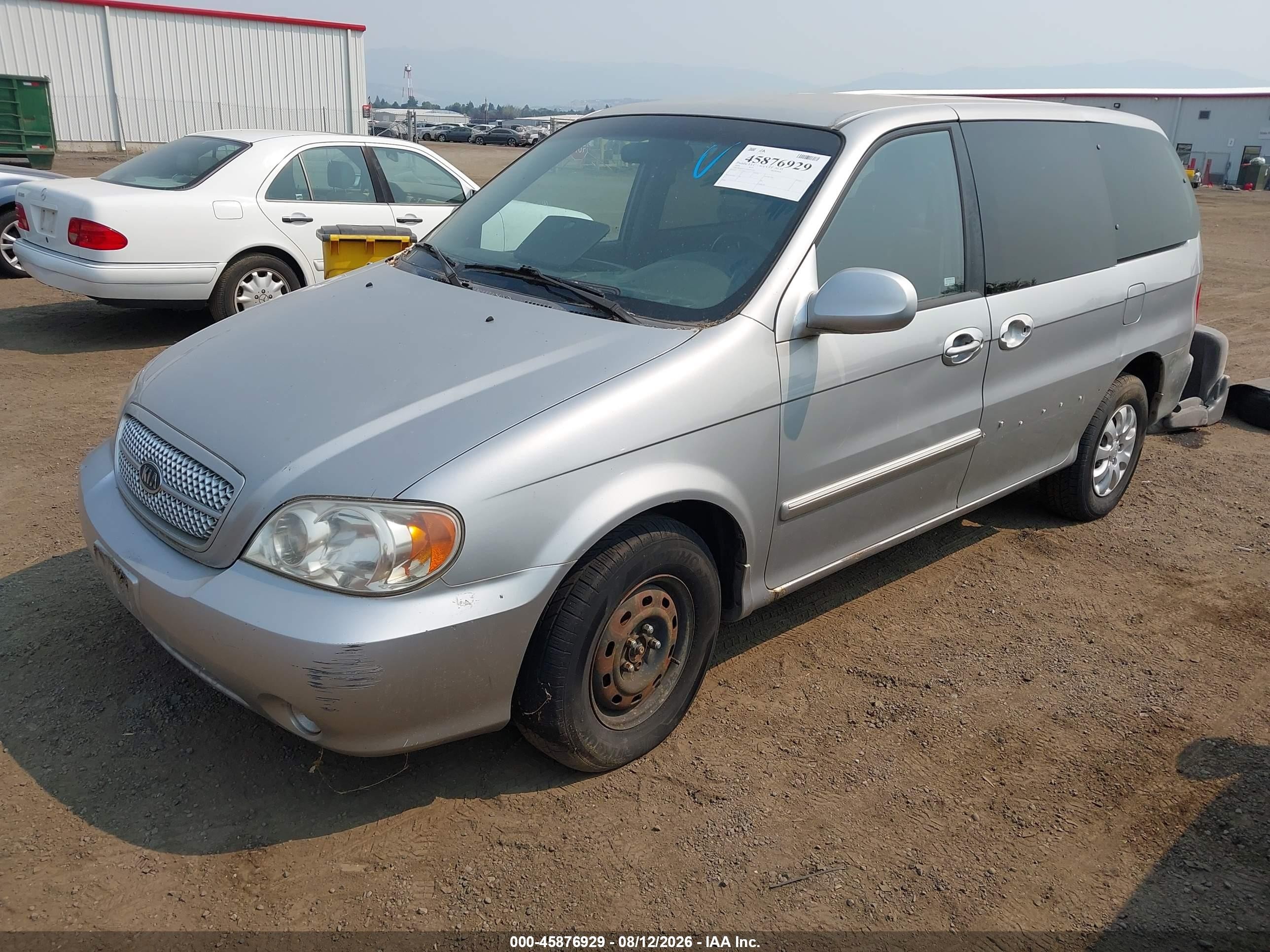 2004 Kia Sedona Ex/lx Silver vin: KNDUP131646505194
