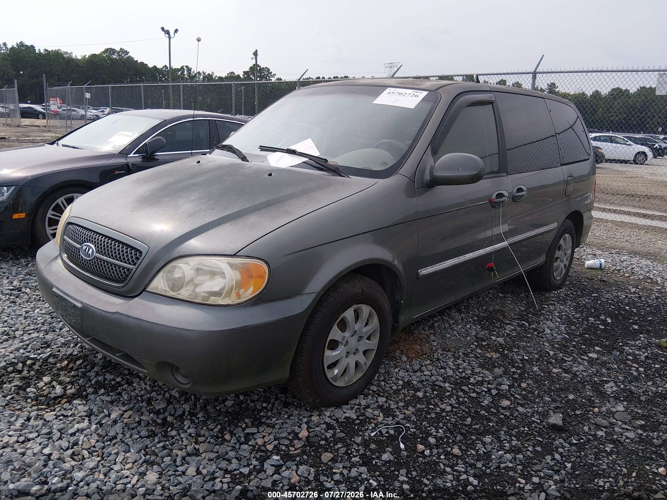2005 Kia Sedona Ex/lx Gray vin: KNDUP131756666249