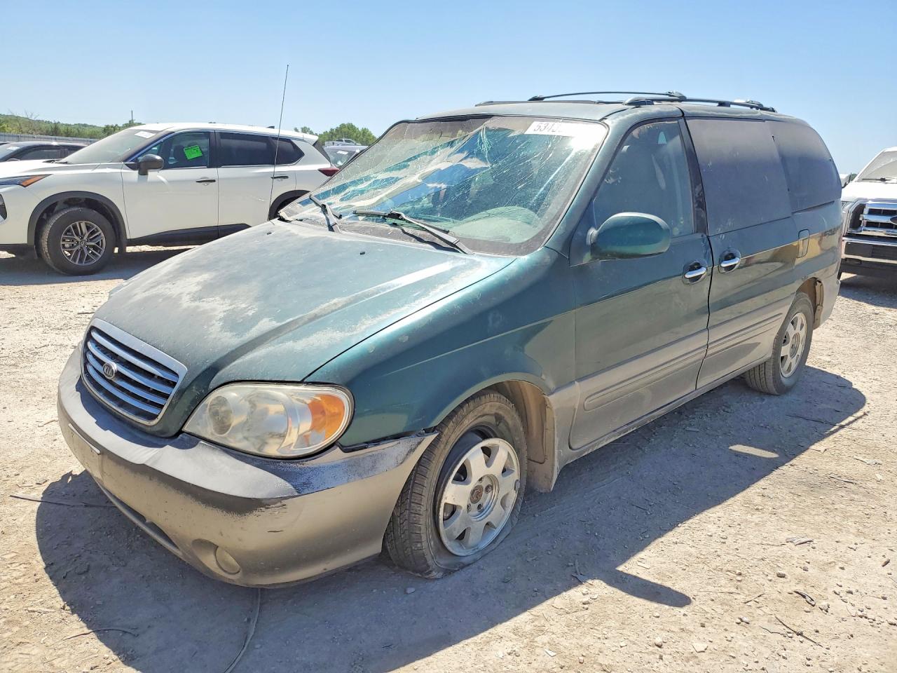 2003 Kia Sedona Lx Зеленый vin: KNDUP131836467479