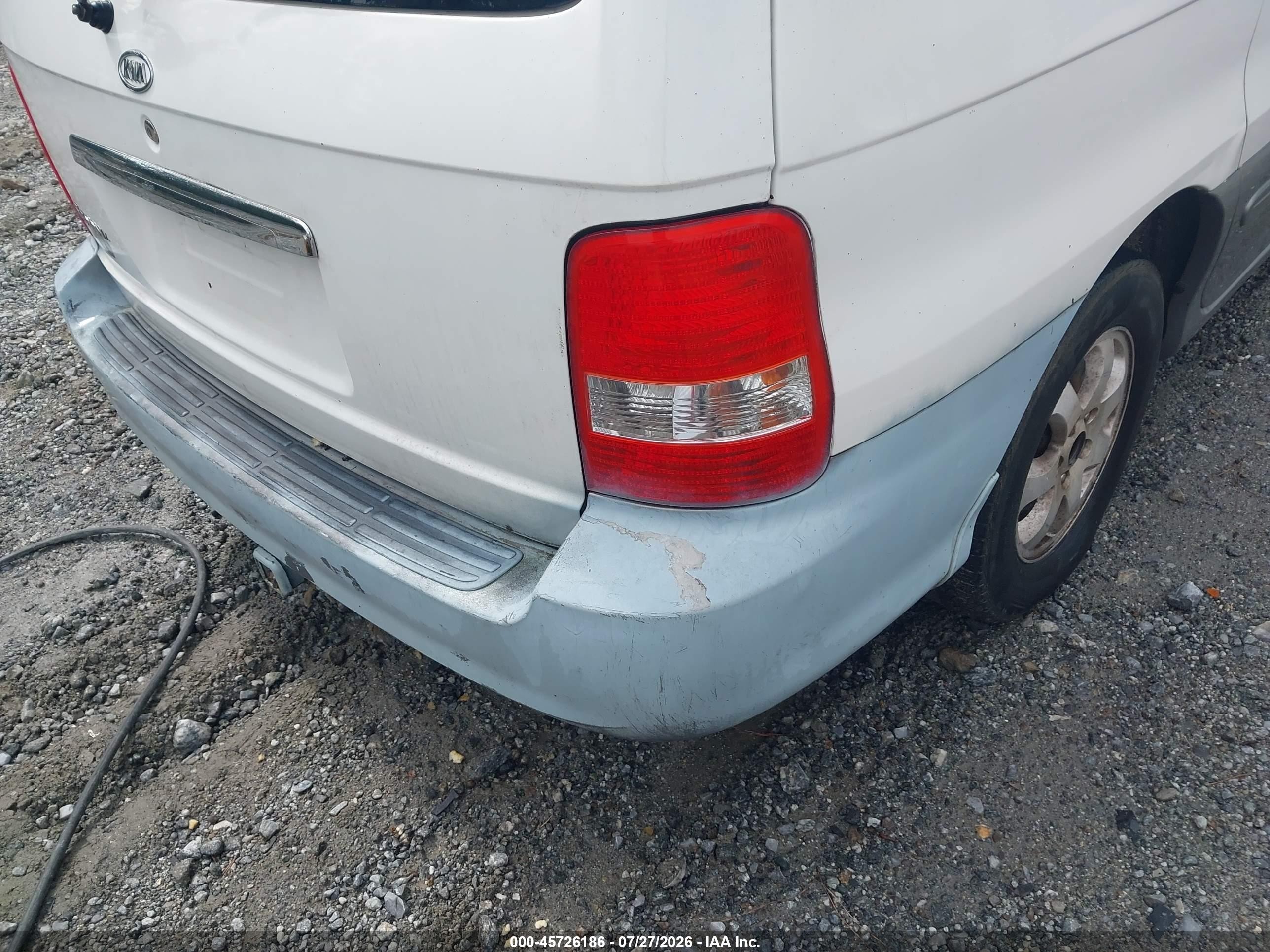 2005 Kia Sedona Ex/lx White vin: KNDUP131856635642
