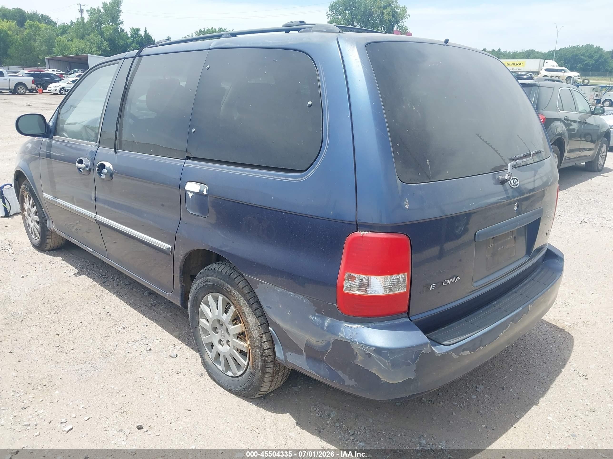 2003 Kia Sedona Ex/lx Blue vin: KNDUP131X36433835