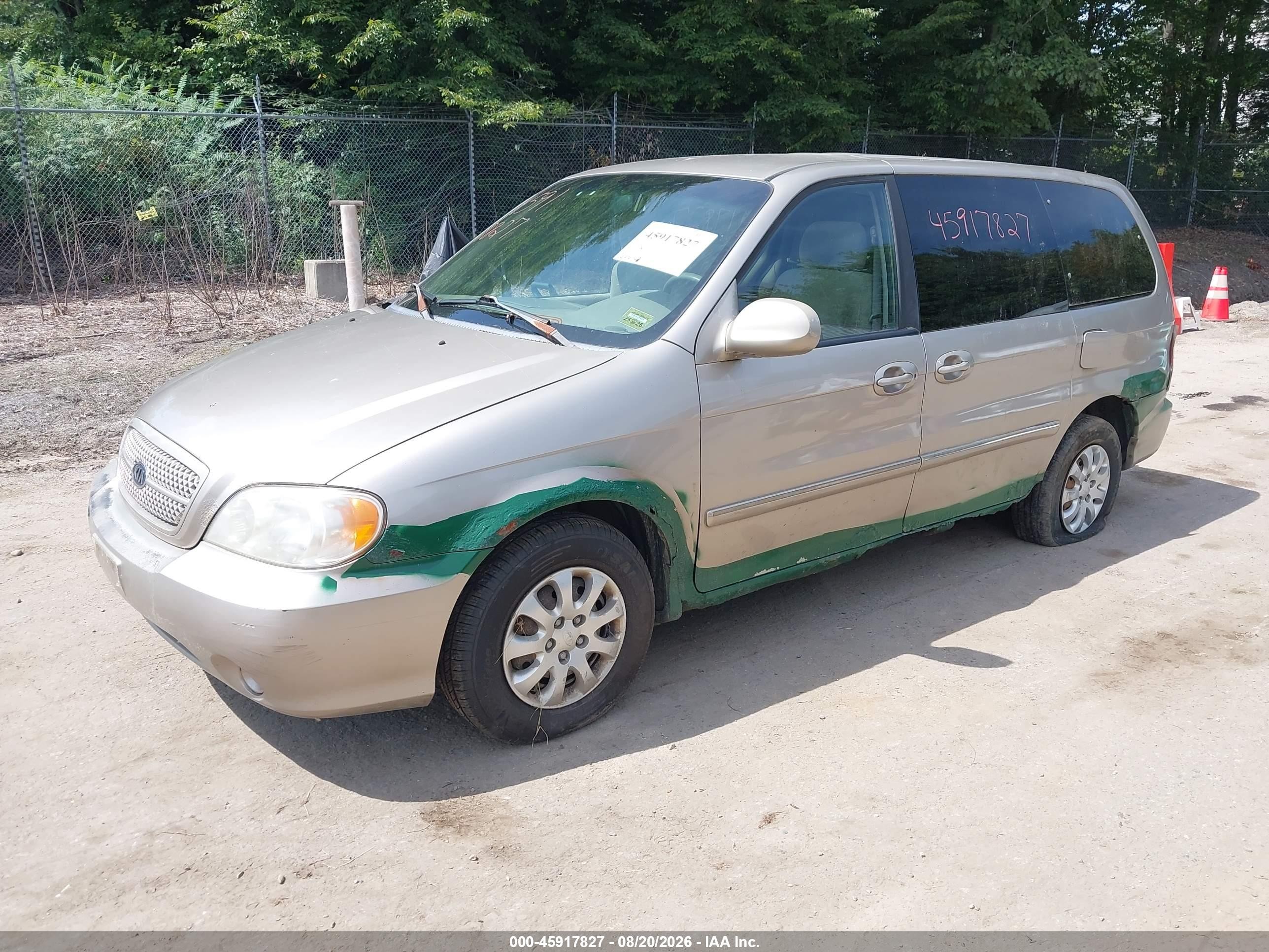 2004 Kia Sedona Ex/lx Gold vin: KNDUP131X46537789