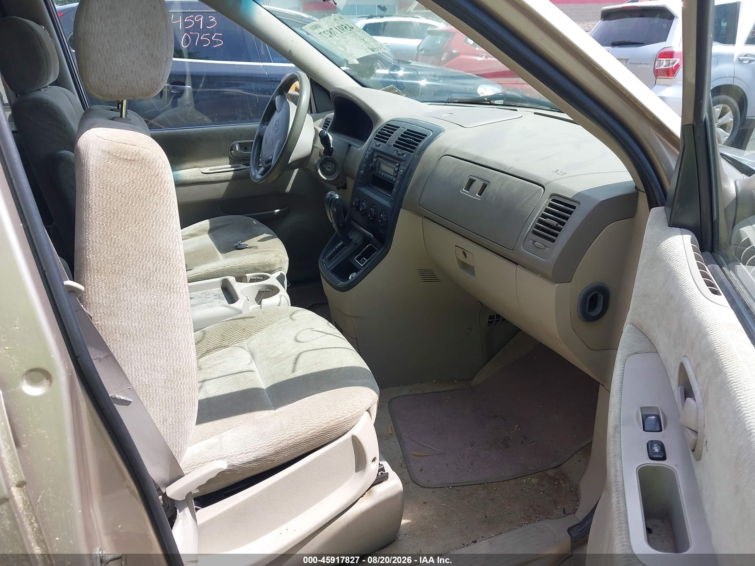 2004 Kia Sedona Ex/lx Gold vin: KNDUP131X46537789