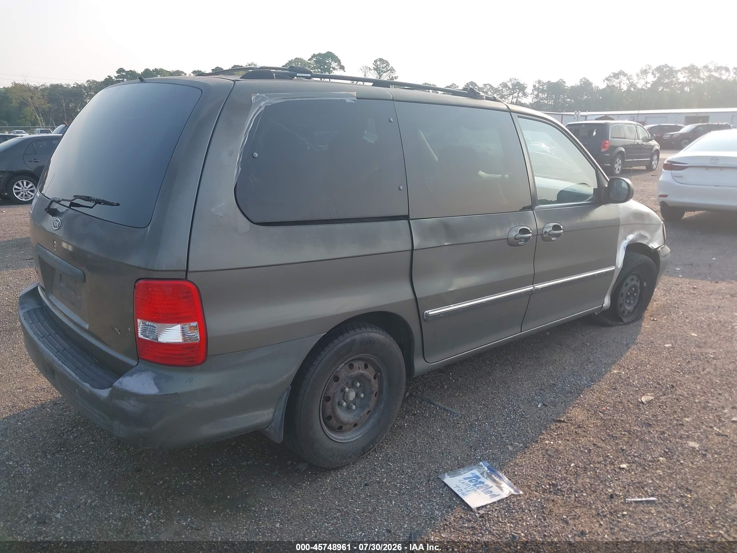 2005 Kia Sedona Ex/lx Gray vin: KNDUP132156700856