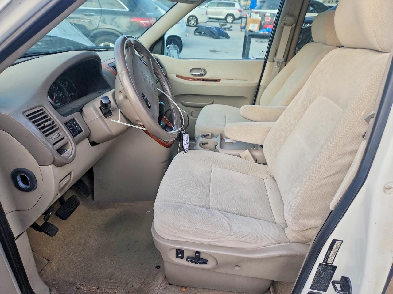 2005 Kia Sedona Lx White vin: KNDUP132156705085